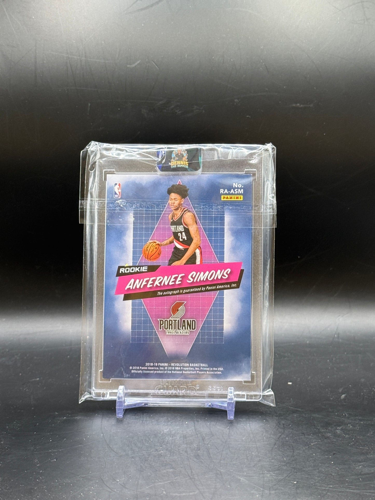 2018-19 Panini Revolution NBA Anfernee Simons Portland Trail Blazers Auto