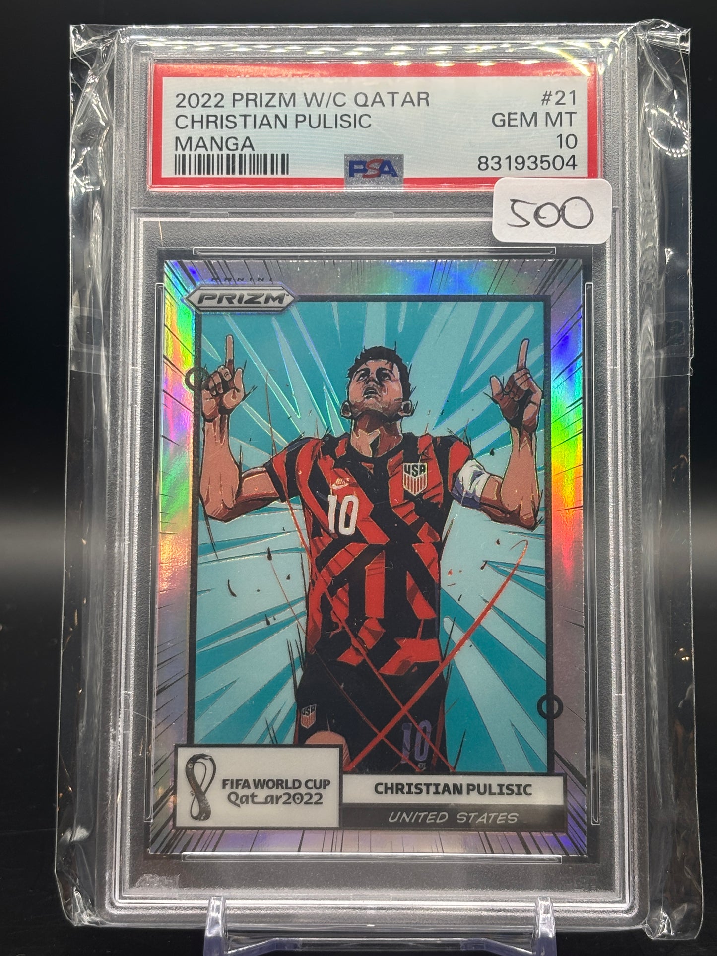 2022 Panini Prizm WC Christian Pulisic Manga PSA 10 83193504