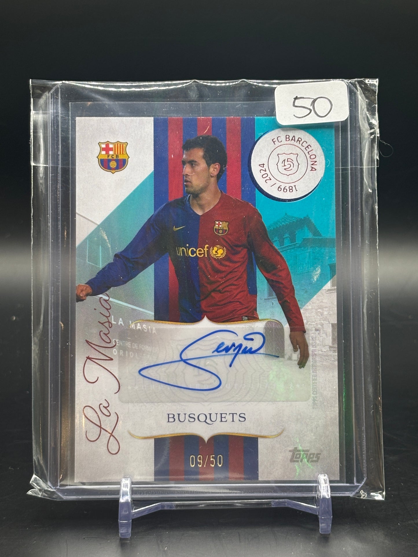 2024 Topps 125 Years Barcelona Busquets Auto 09/50