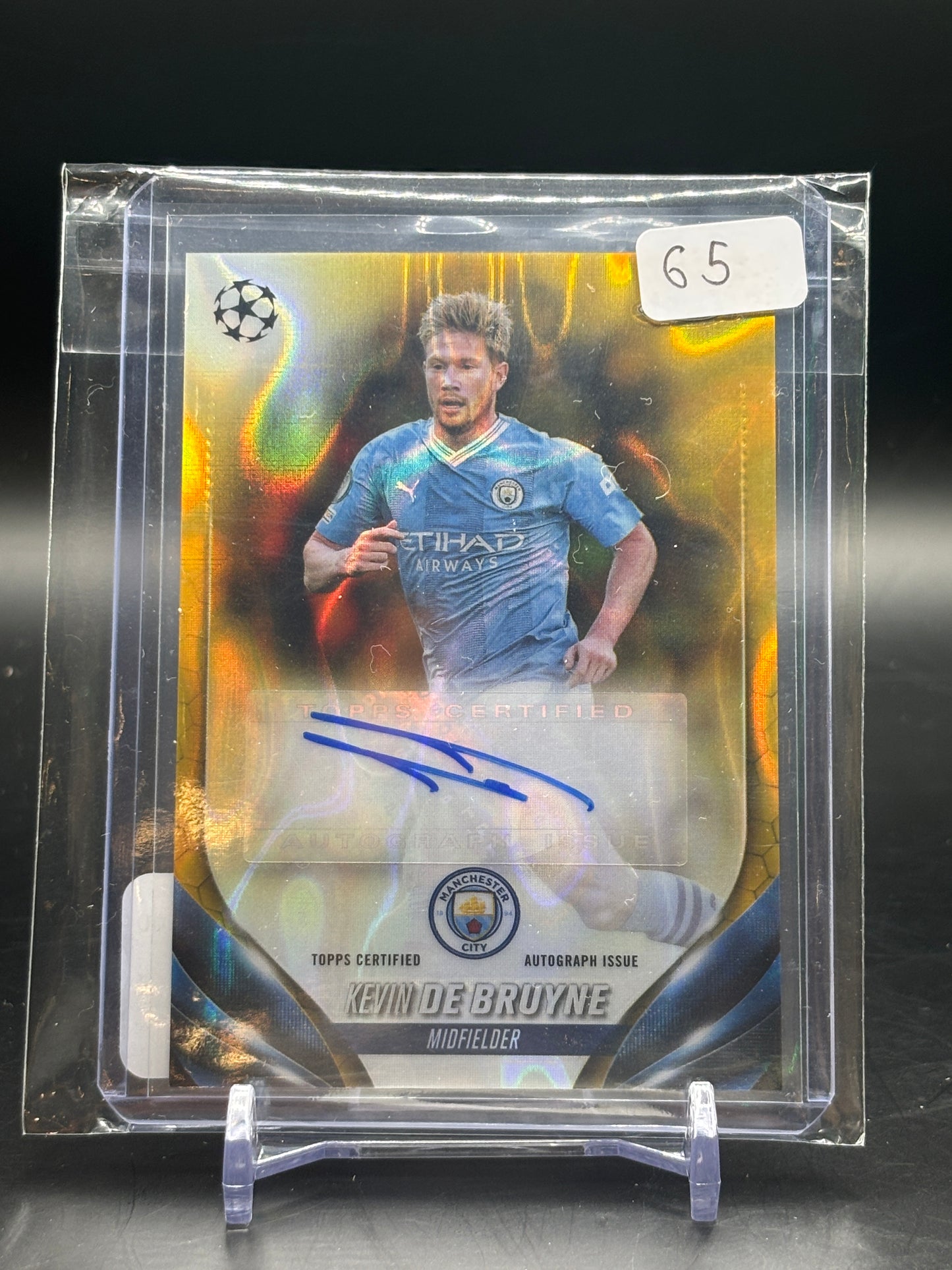 2024 Topps Chrome Kevin De Bruyne Auto Gold Lava