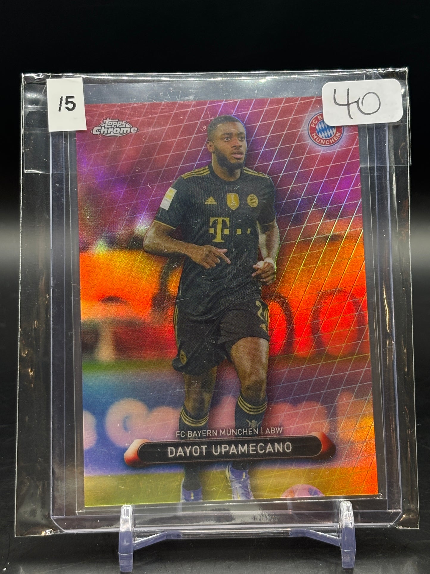 Topps Chrome Soccer FC Bayern Munich Layout Upamecano 3/5