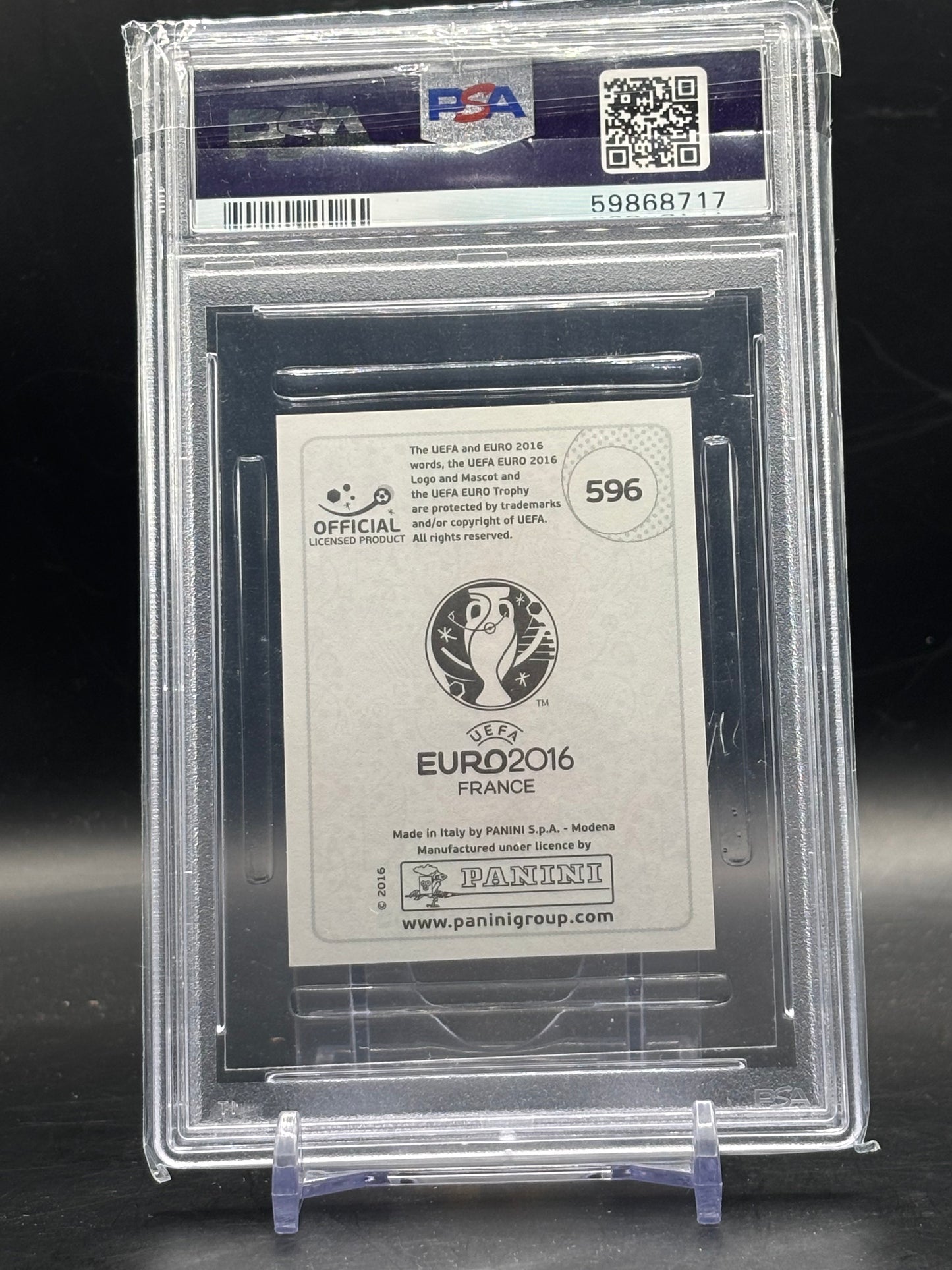 2016 Panini UEFA Euro Sticker Cristiano Ronaldo Portugal PSA 10 59868717