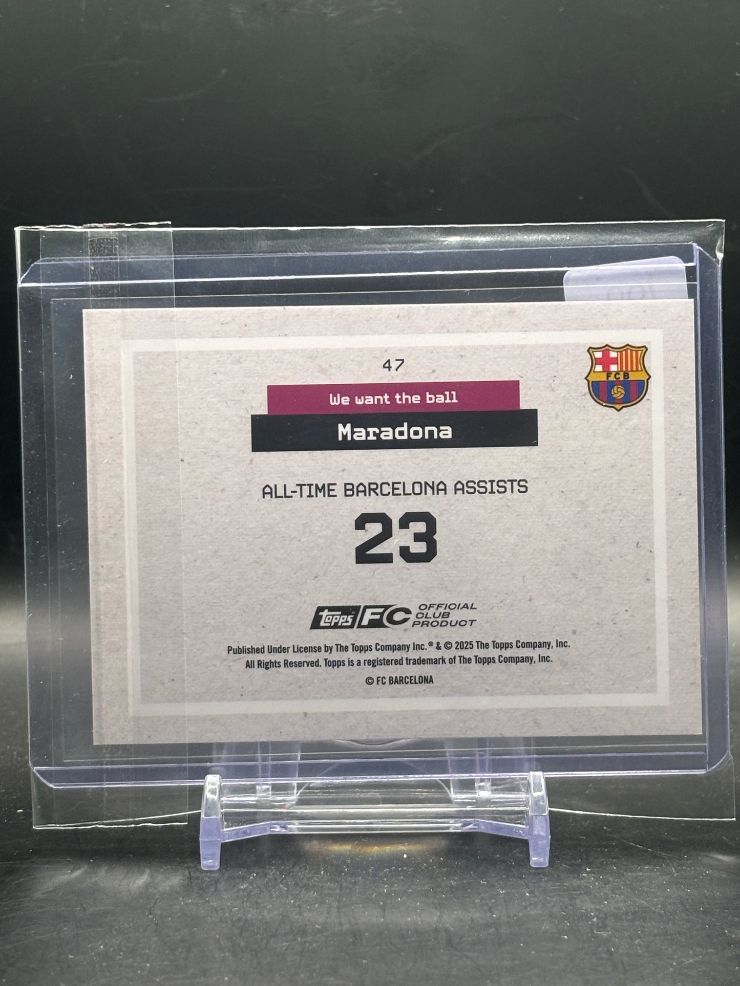 2025-26 Topps Team Set FC Barcelona Maradona We want the ball 93/99