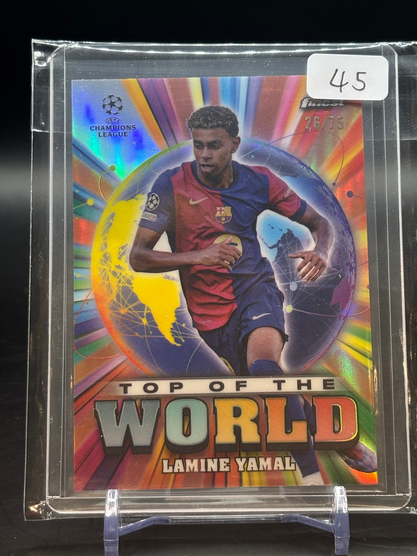 2025 Topps Finest Lamine Yamal Top of the world 26/75