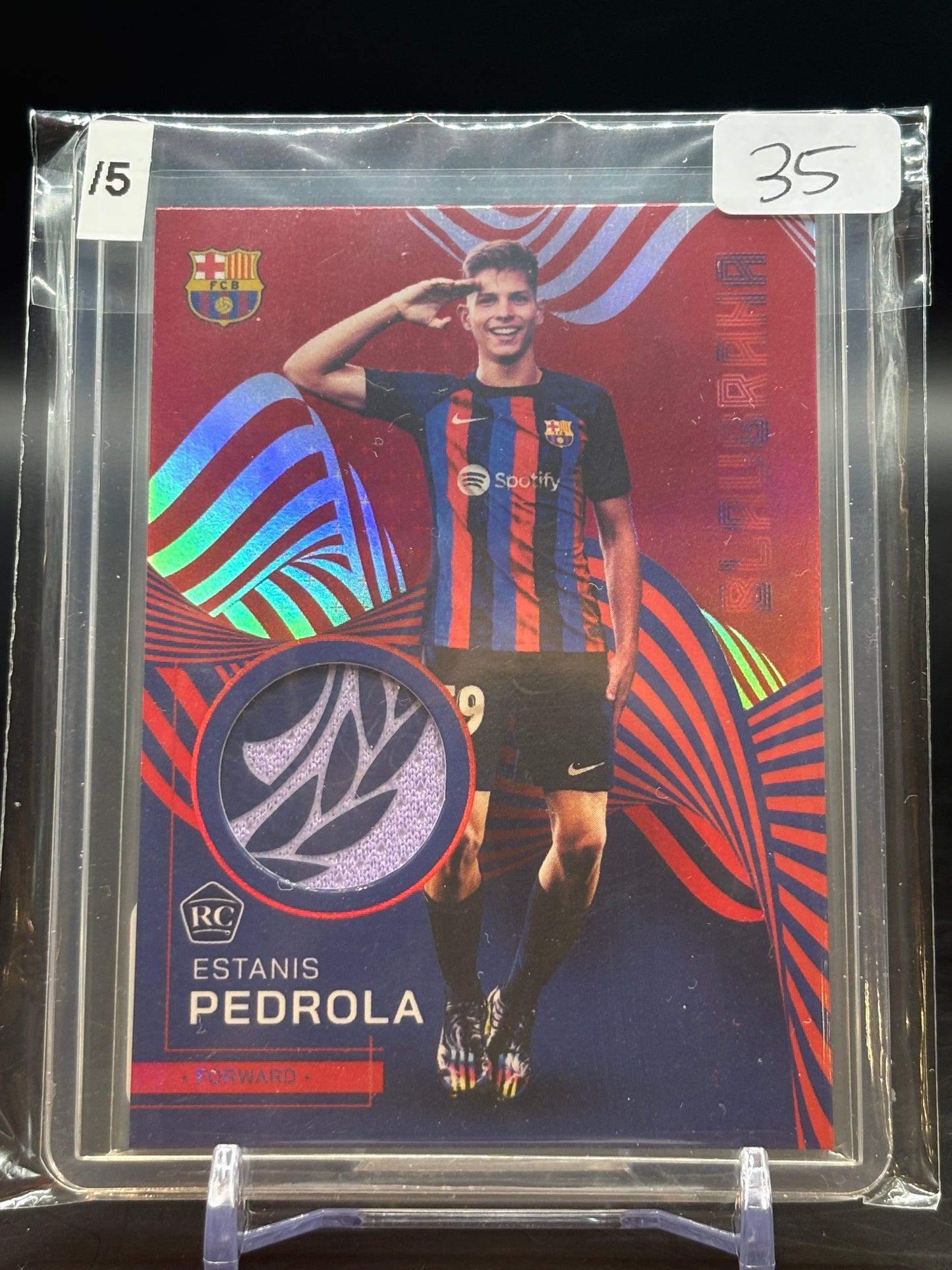2022/23 Topps Barca Team Set Estanis Pedrola Red Patch /5