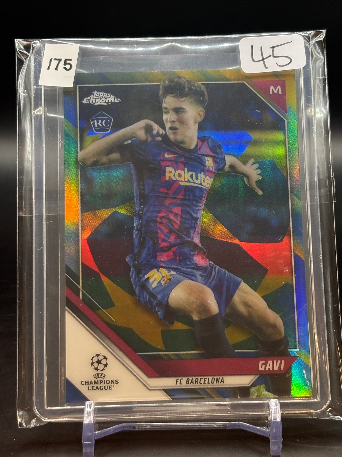 2021/22 Topps Chrome Gavi Blue&Gold Starball /75 RC