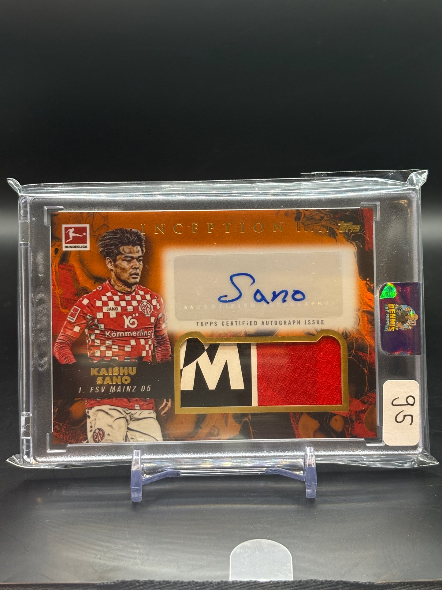 2025 Topps Inception BuLi Kasha Sano Patch Auto /25 Orange