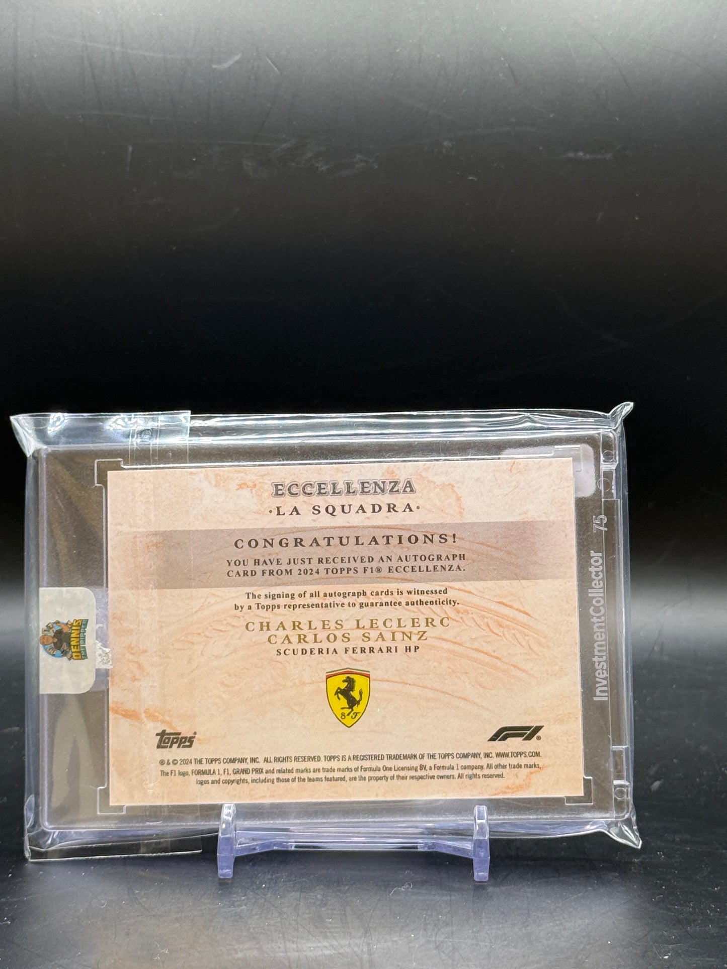 2024 Topps Eccellenza F1 Charles Leclerc / Carlos Sainz Ferrari La Squadra Auto 4/5