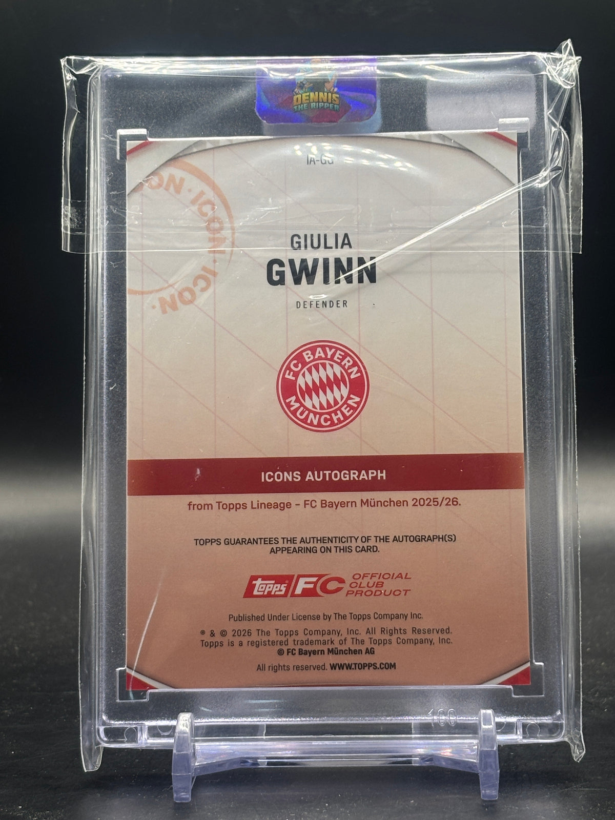 2025 Topps FC Bayern Lineage Giulia Gwinn Purple 67/75