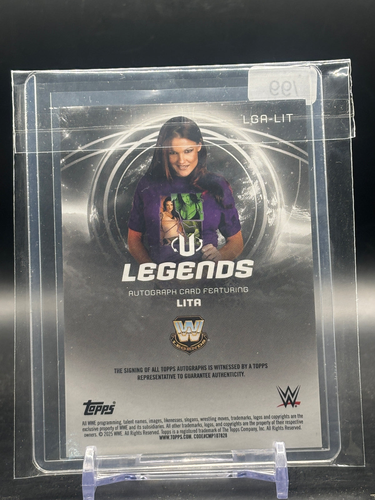 2025 Topps Universe WWE Lita Gold Stone Auto 21/99