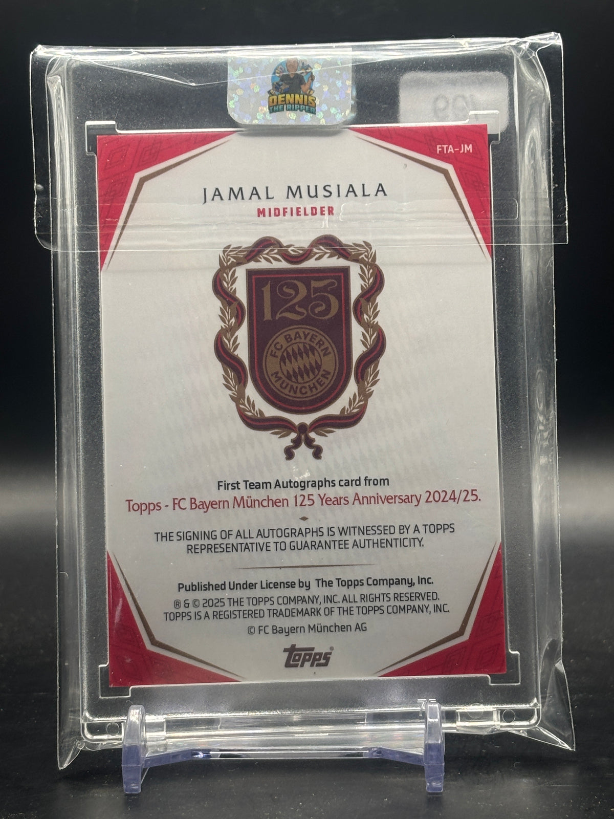 2025 Topps FC Bayern München 125 Years Jamal Musiala Auto 88/99