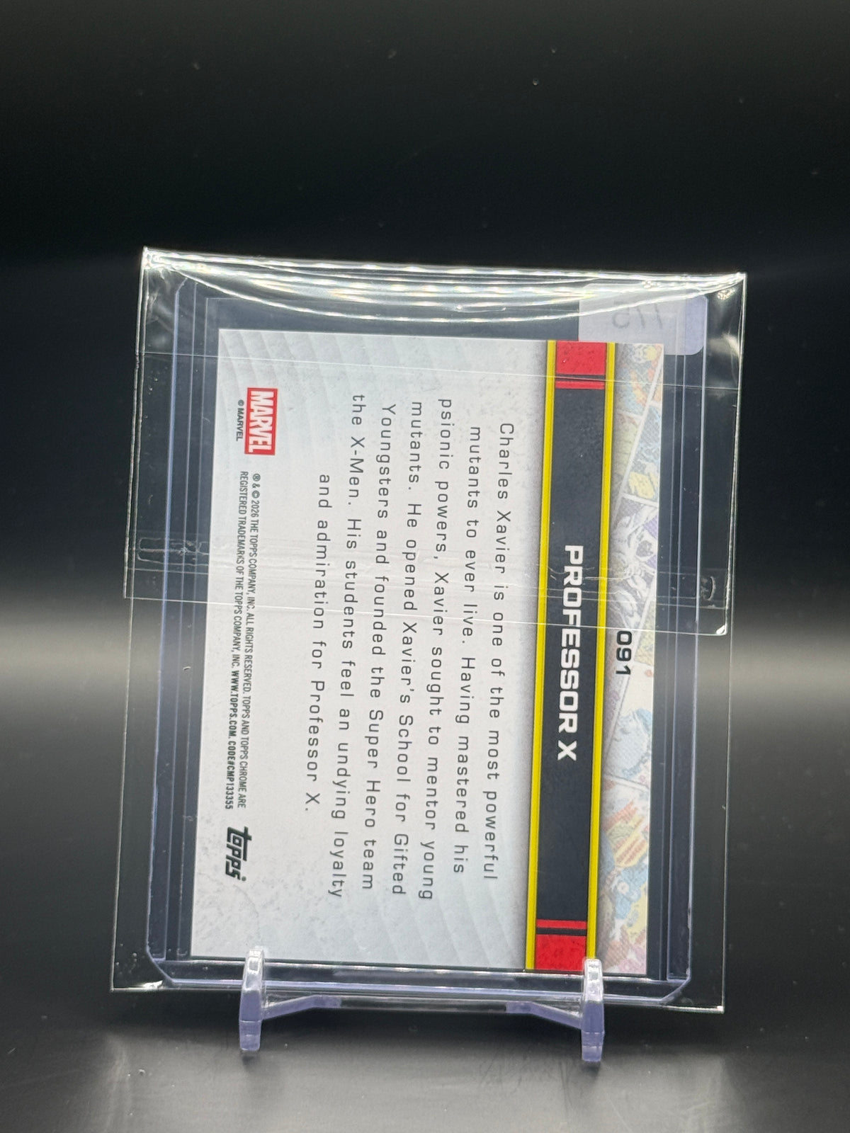 2026 Topps Chrome Marvel Comics Sapphire Professor X Purple 58/75
