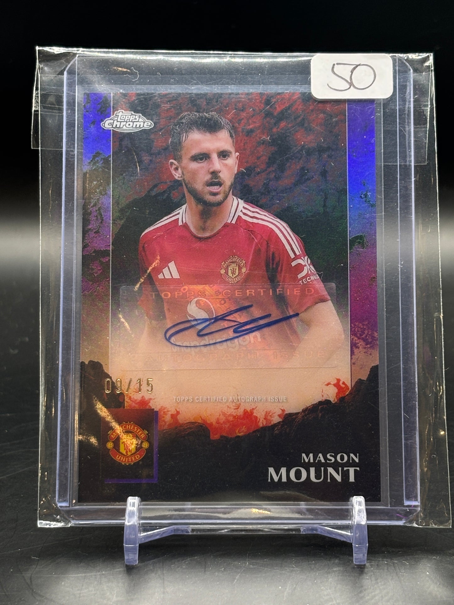Topps Chrome Soccer Manchester United Mason Mount Auto 09/15