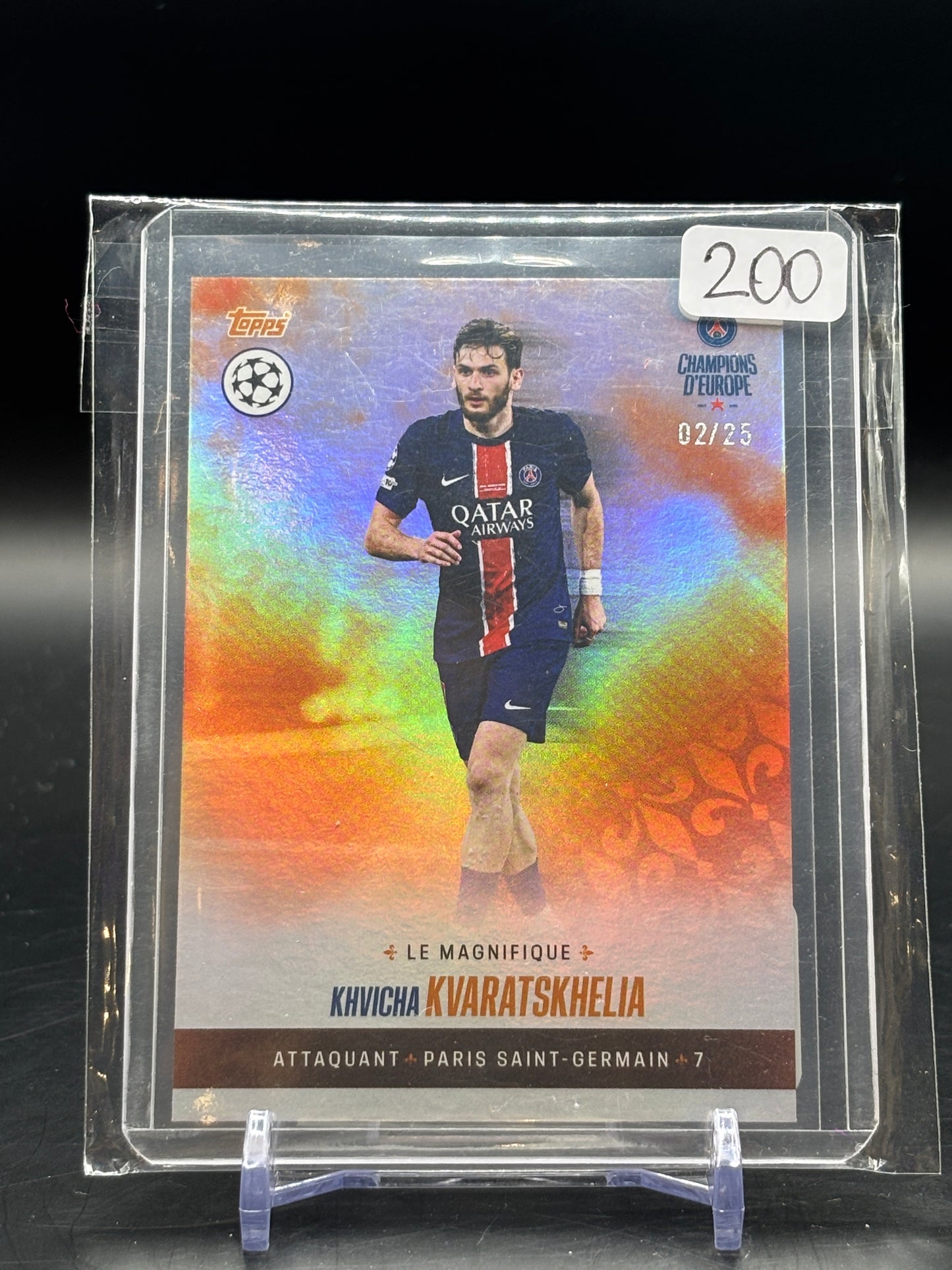 2025 Topps Champions D'Europe PSG Khvicha Kvaratskhelia 02/25