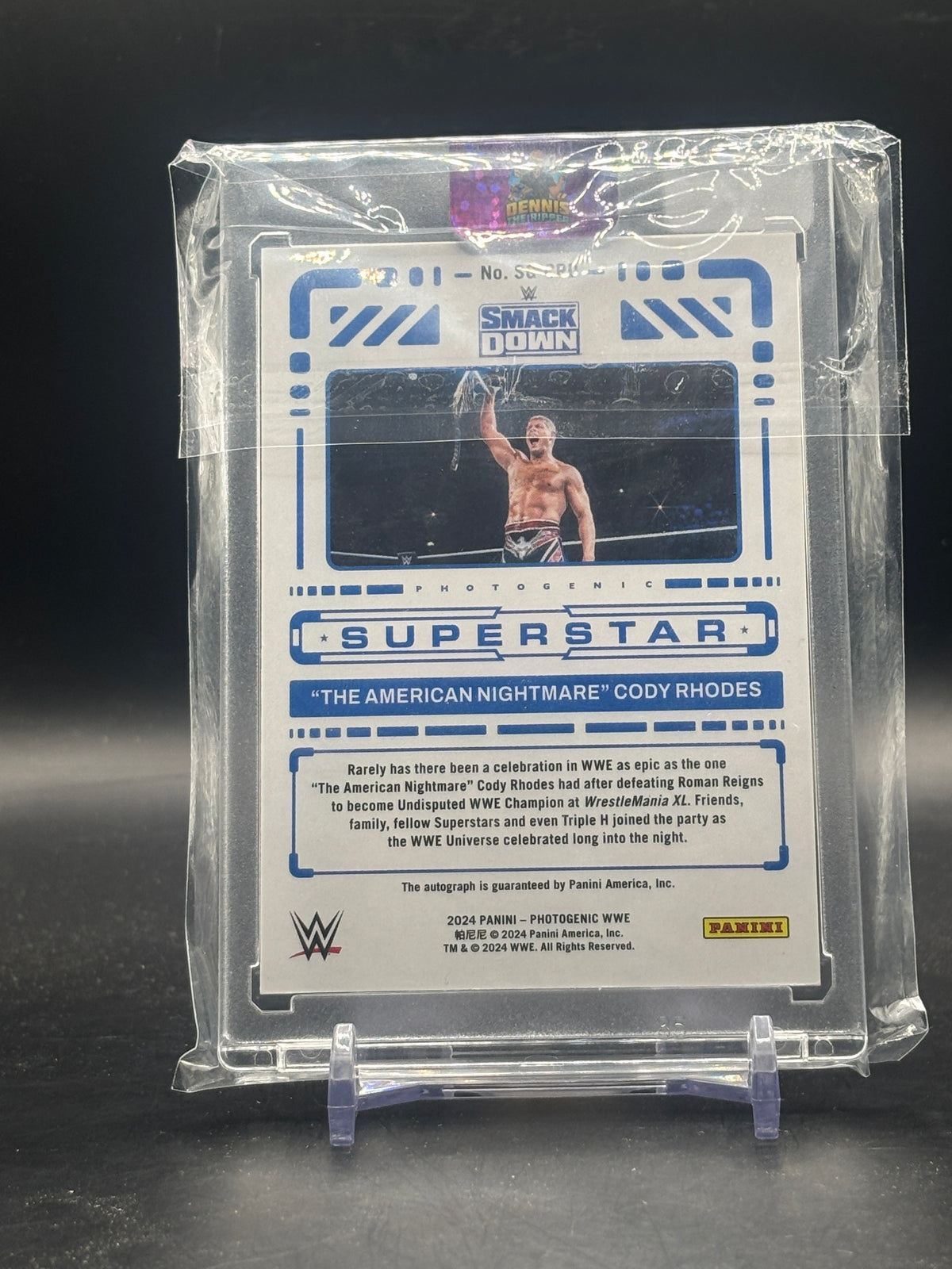 2024 Panini Photogenic WWE Cody Rhodes Fireworks Auto 4/5