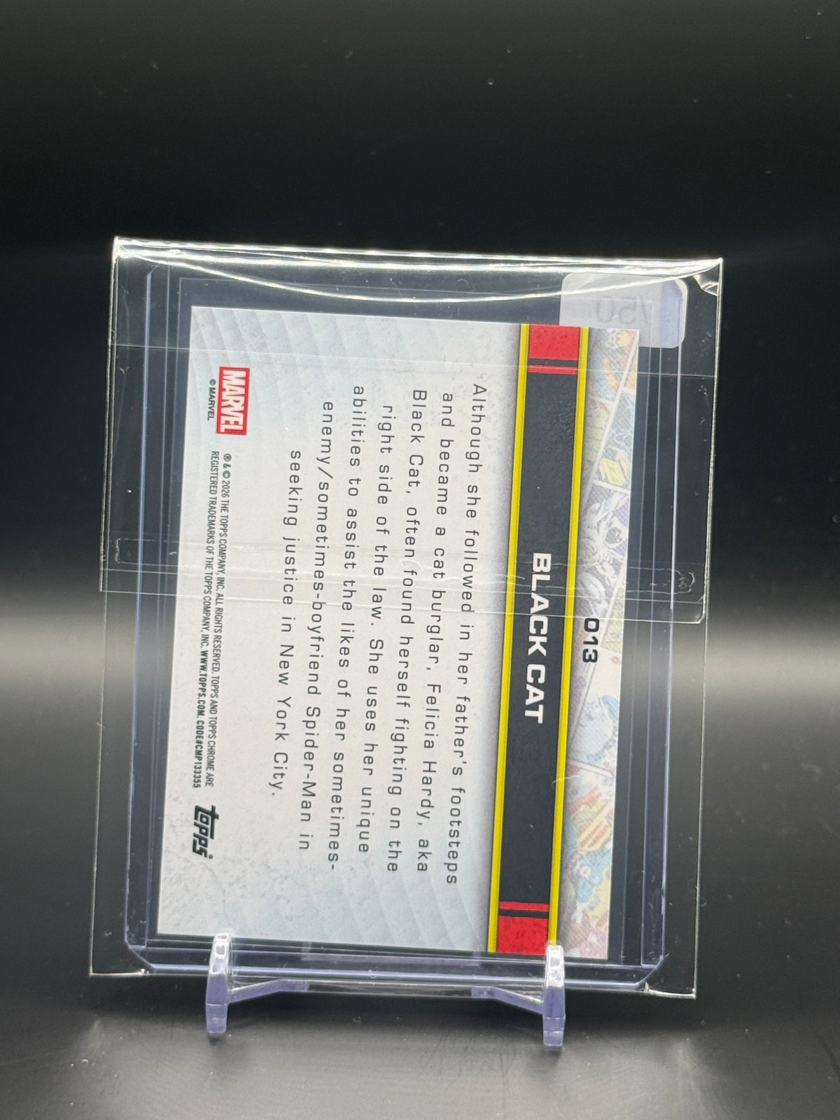 2026 Topps Chrome Marvel Comics Sapphire Black Cat Gold 04/50