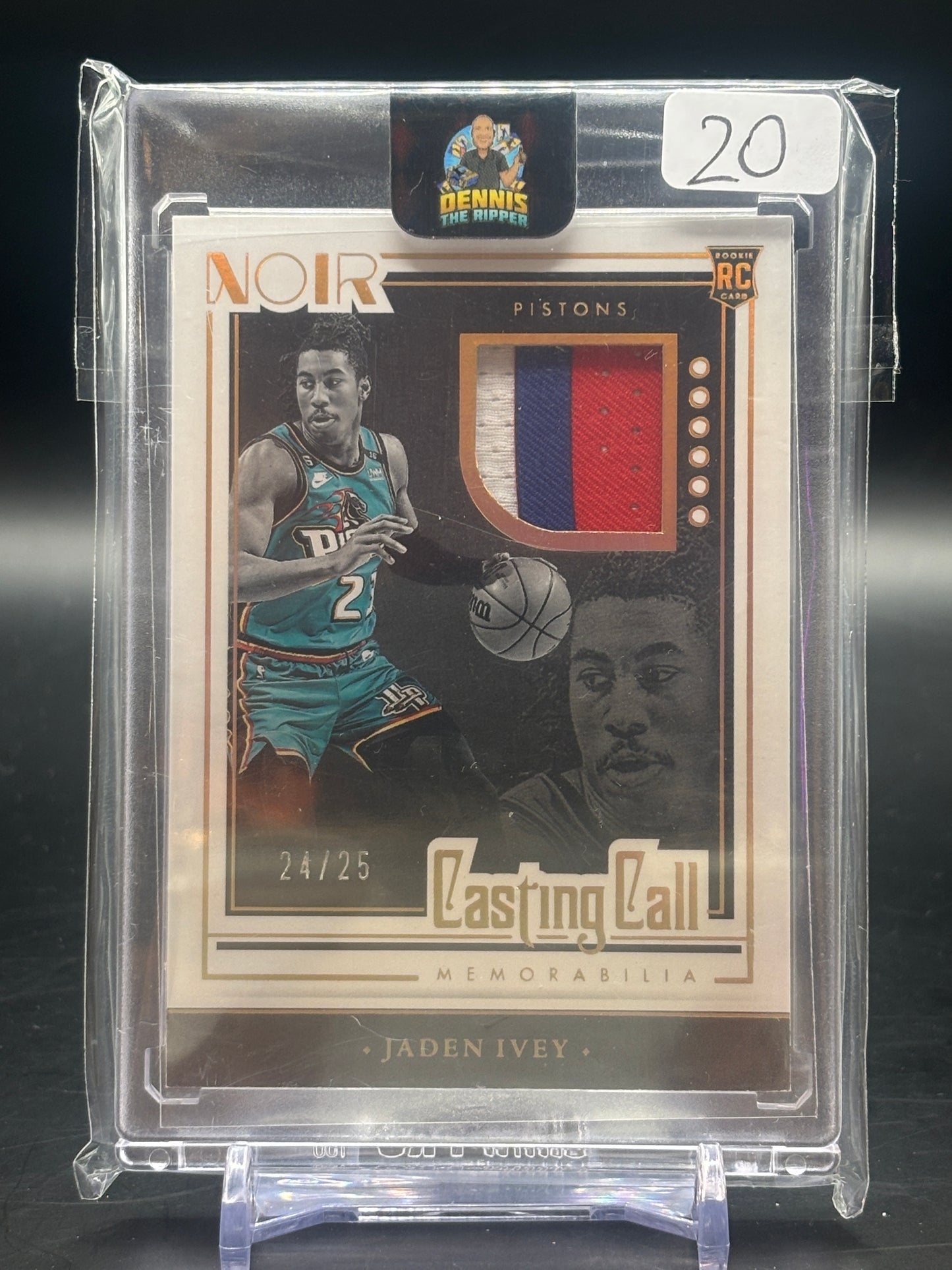 2022/23 Panini Noir Jaden Ivey Gold Patch 24/25 RC