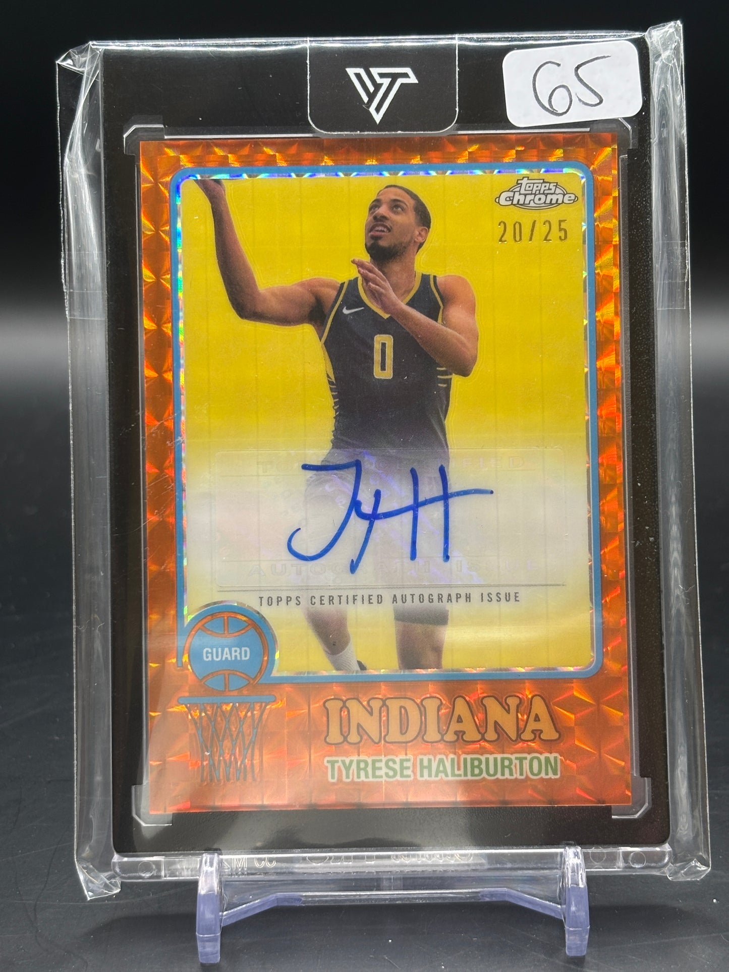 2024/25 Topps Chrome Tire Haliburton Orange Geometric Auto 20/25