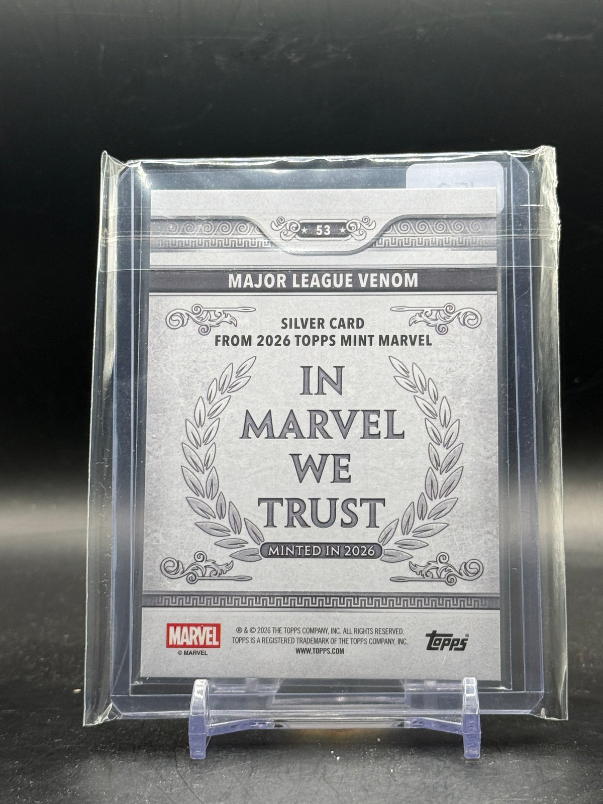 2026 Topps Marvel Mint Major League Venom Gold 03/50