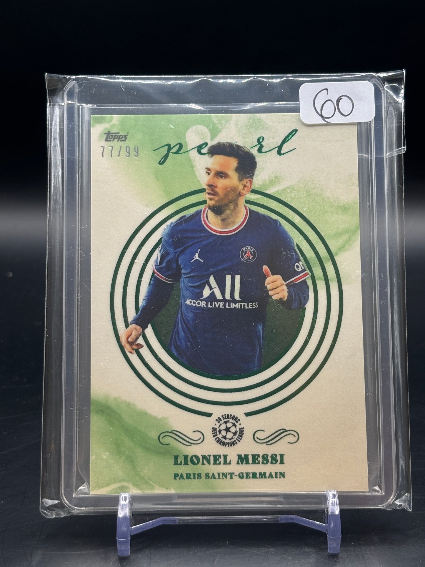 2022/23 Topps Pearl Lionel messi Green 77/99