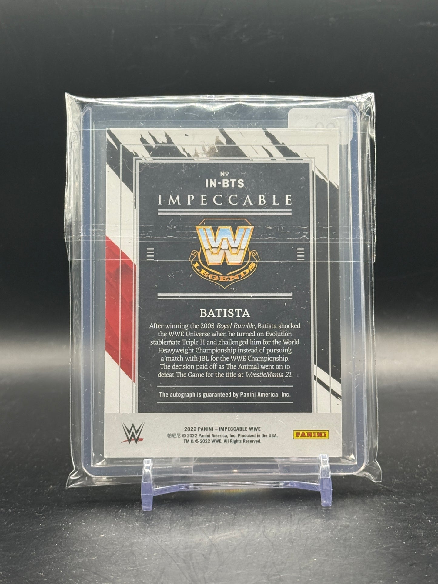 2022 Panini Impeccable WWE Batista Auto 84/99