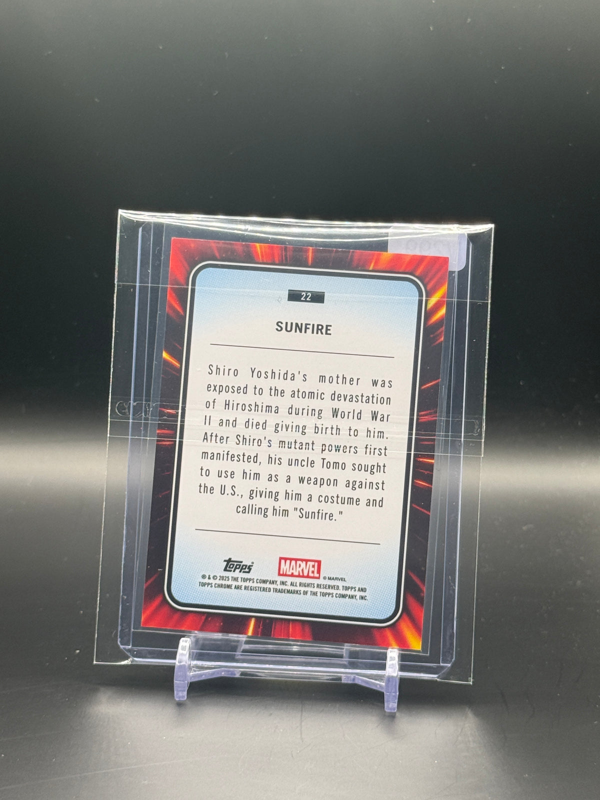 2025 Topps Chrome Marvel Comics Sunfire Blue 214/299