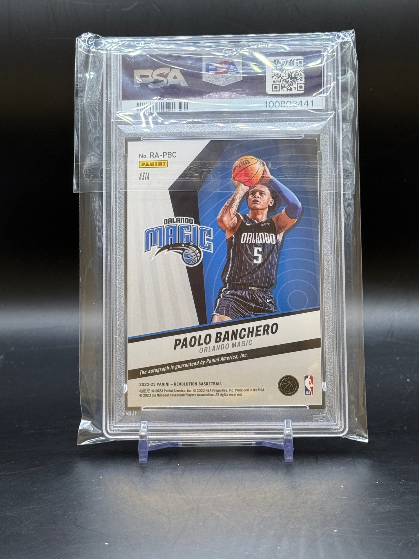 2022 Panini Revolution Paolo Banchero Rookie Auto PSA 8 / 100803441