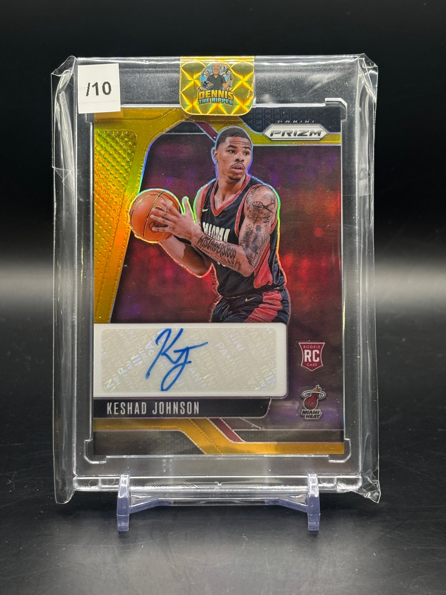 2024/25 Panini Prizm Keshad Johnson Gold Auto 07/10 RC