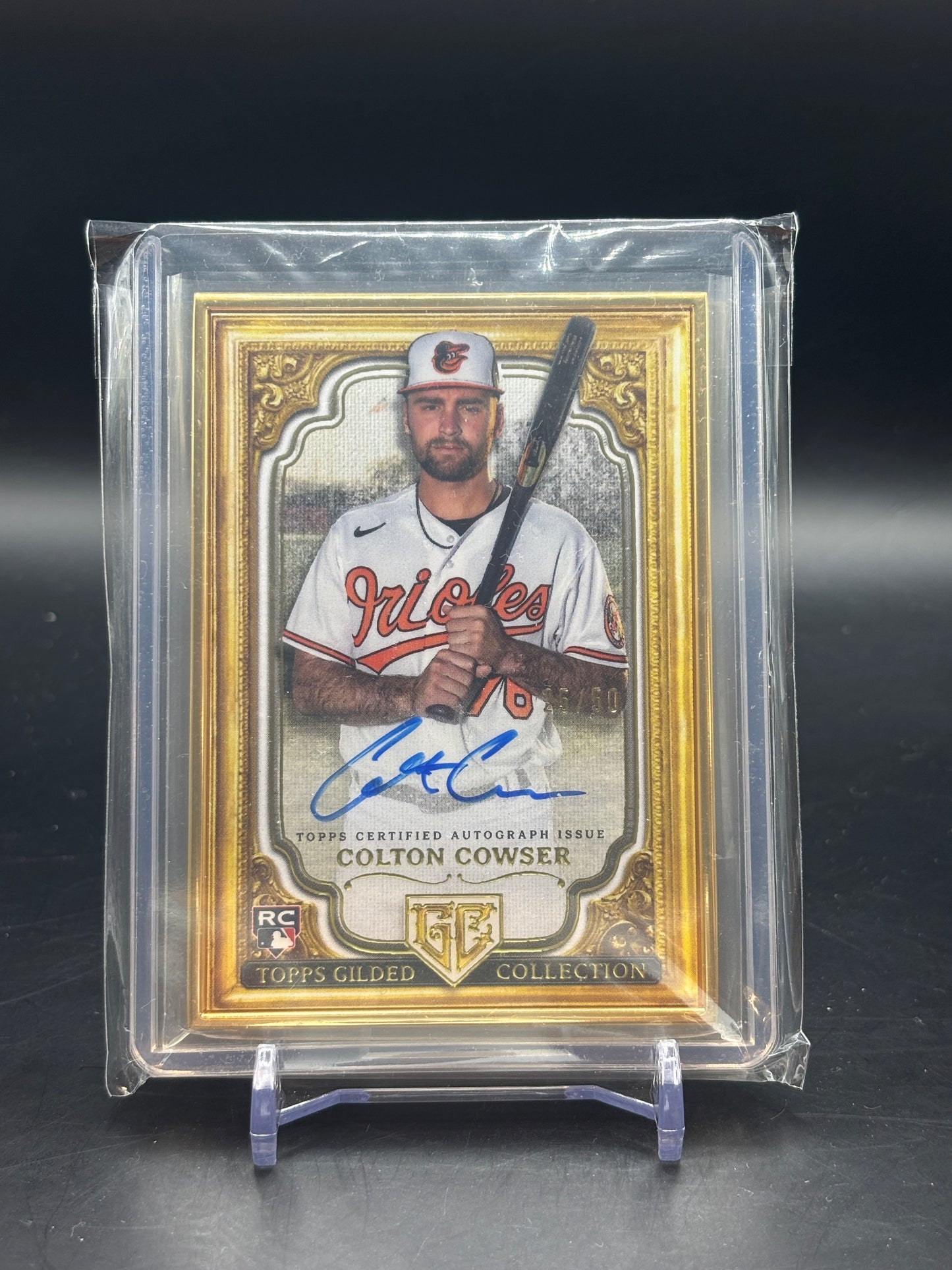 2024 Topps Gilded Colton Cowser Gold Frame Auto 25/50