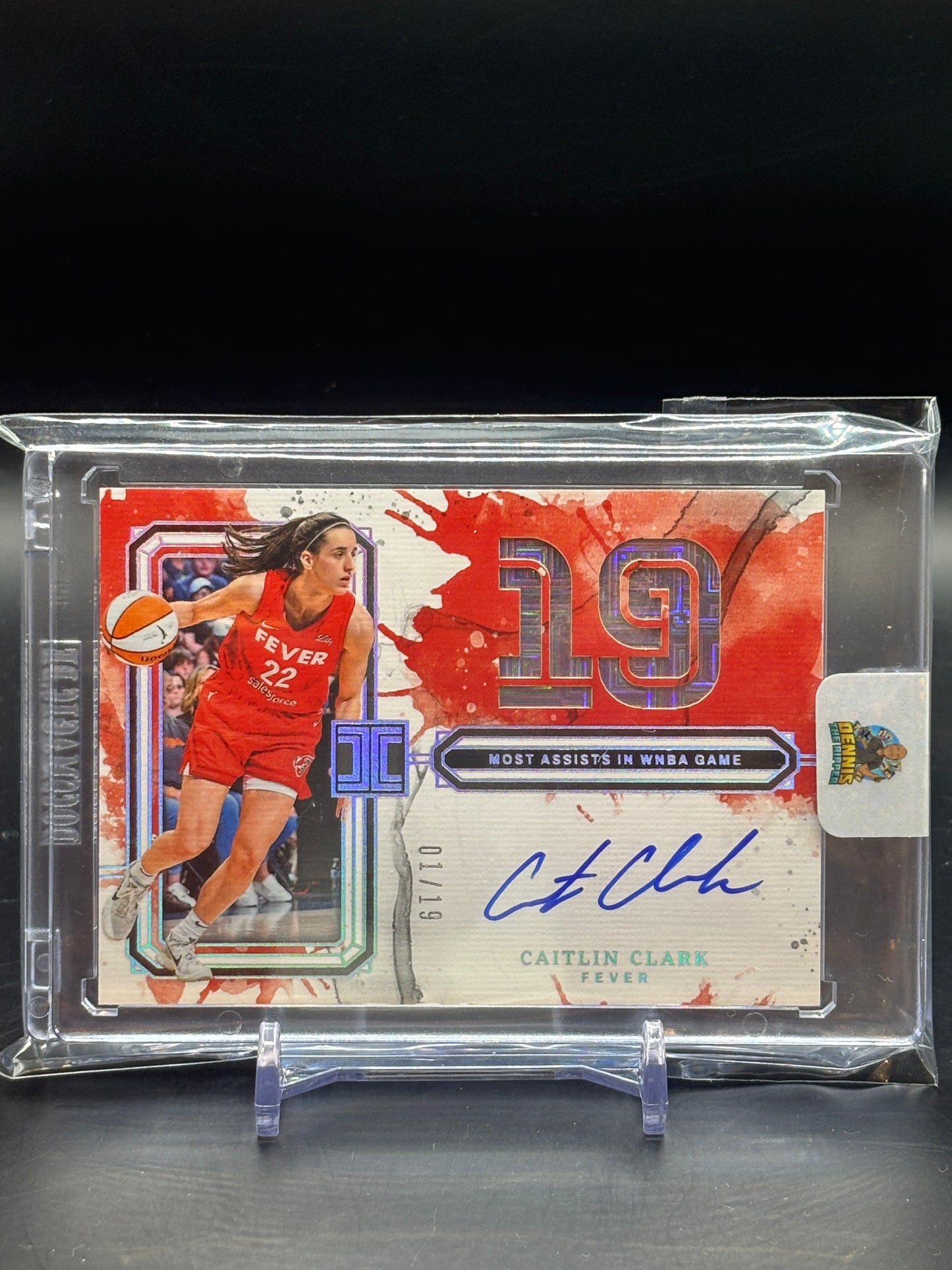 2025 Panini Impeccable WNBA Caitlin Clark 01/19 Auto Most Assists in WNBA Game