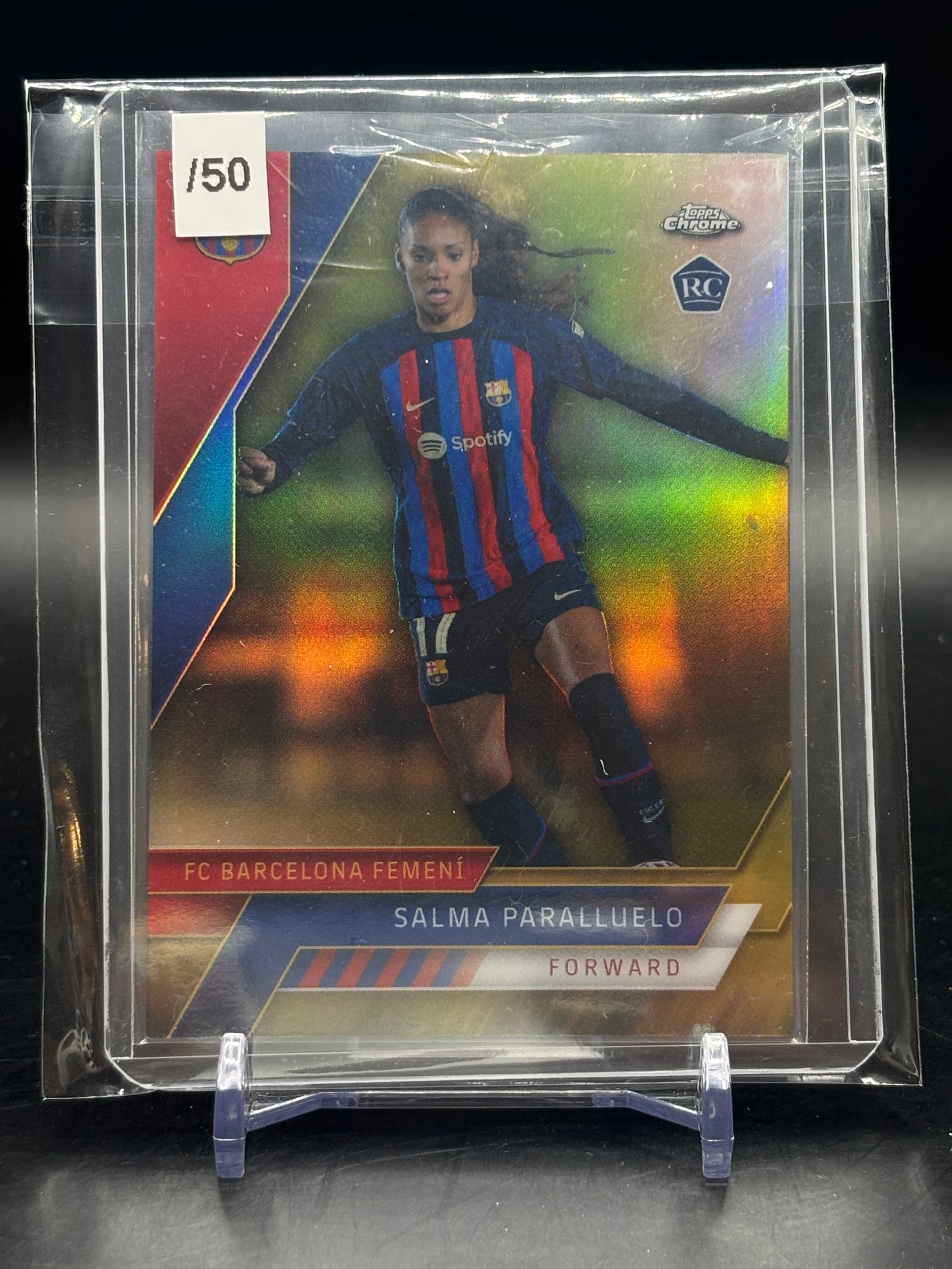 2023 Topps Chrome Barcelona Salma Paralluelo Gold 03/50 RC