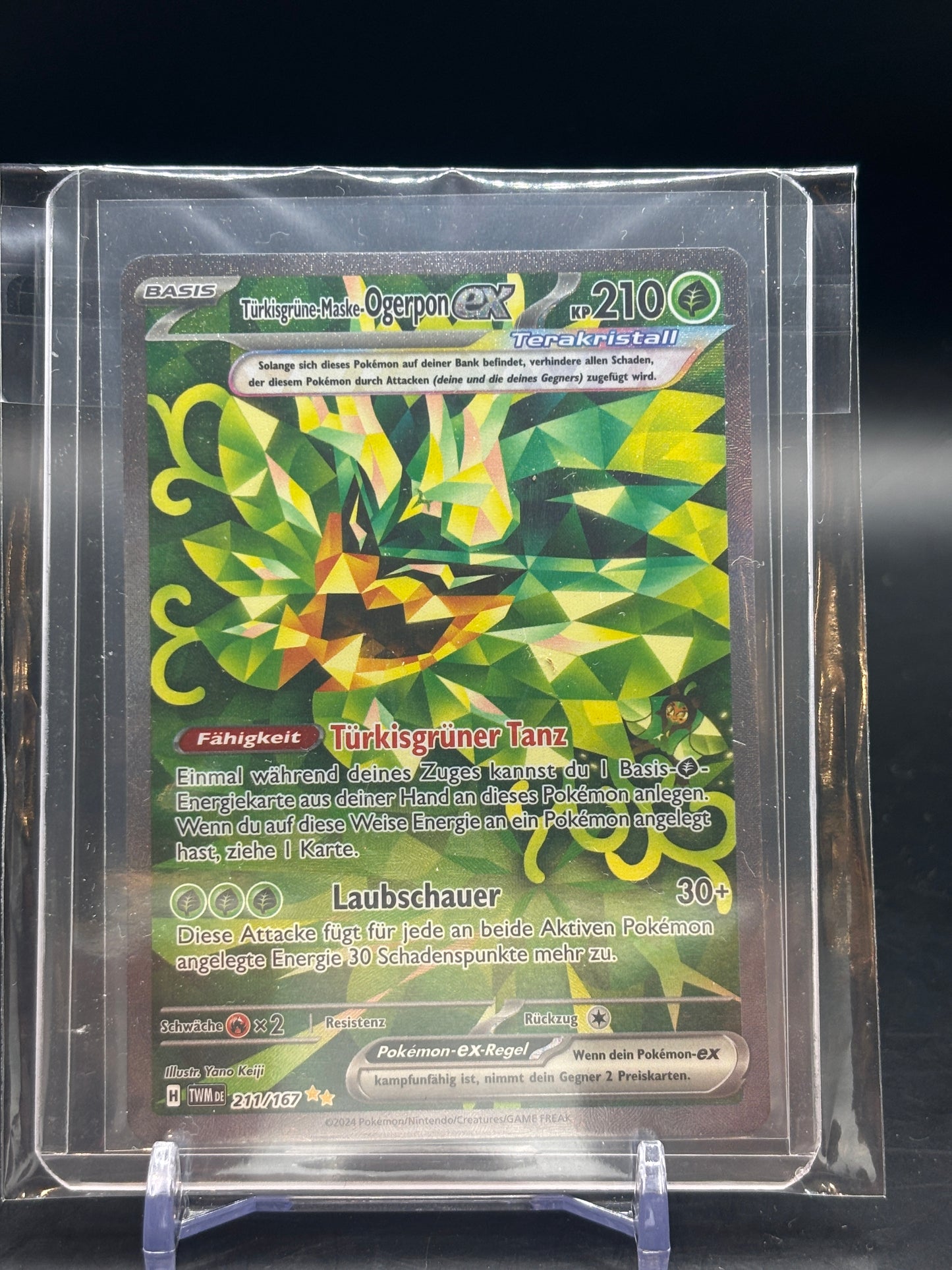 Pokemon Masquerade in Twilight Turquoise Mask Ogrepon ex Alt Art 211/167