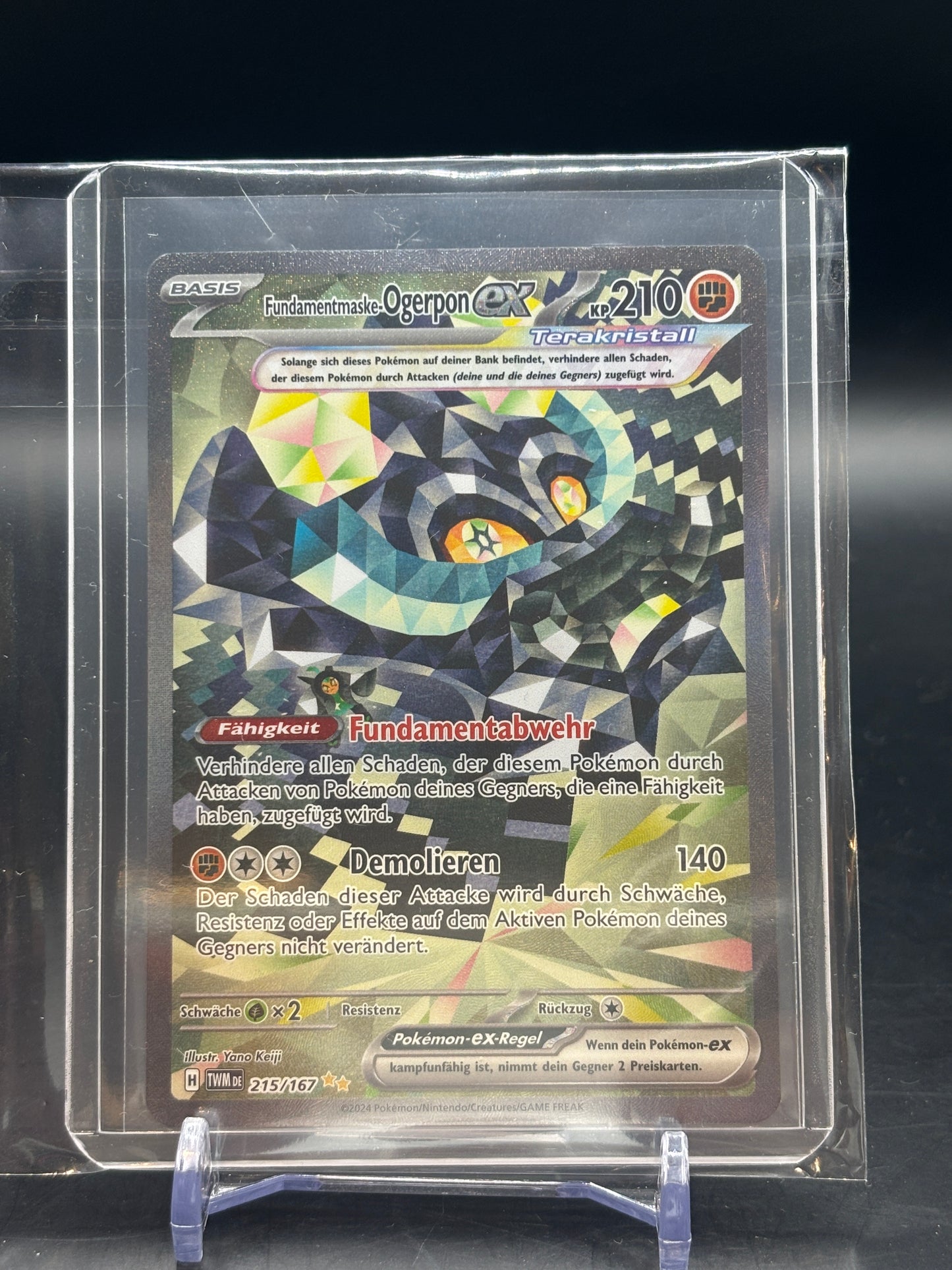 Pokemon Masquerade in Twilight Foundation Mask - Ogrepon ex Alt Art 215/167