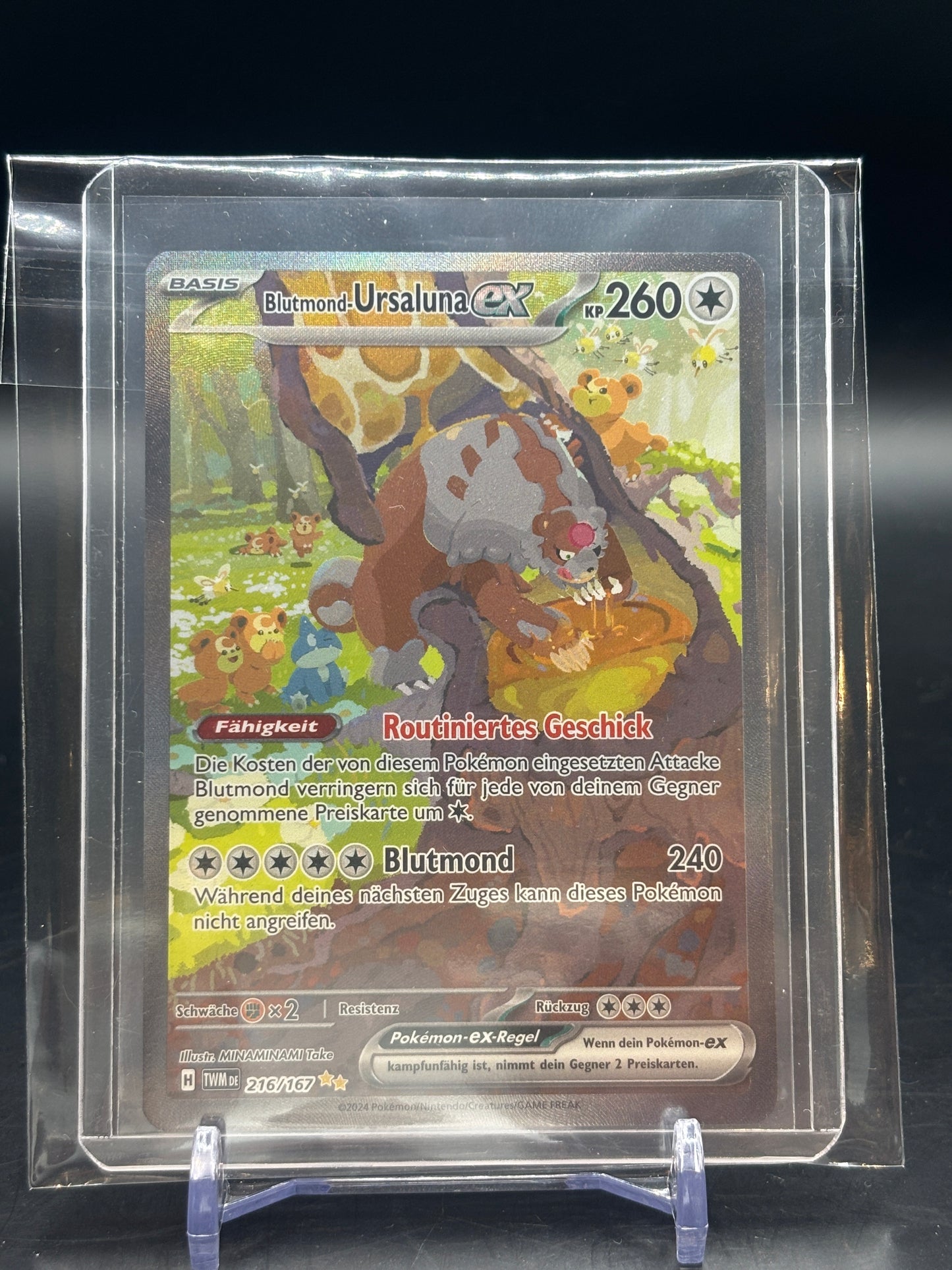 Pokemon Masquerade in Twilight Blood Moon Ursaluna ex Alt Art 2016/167