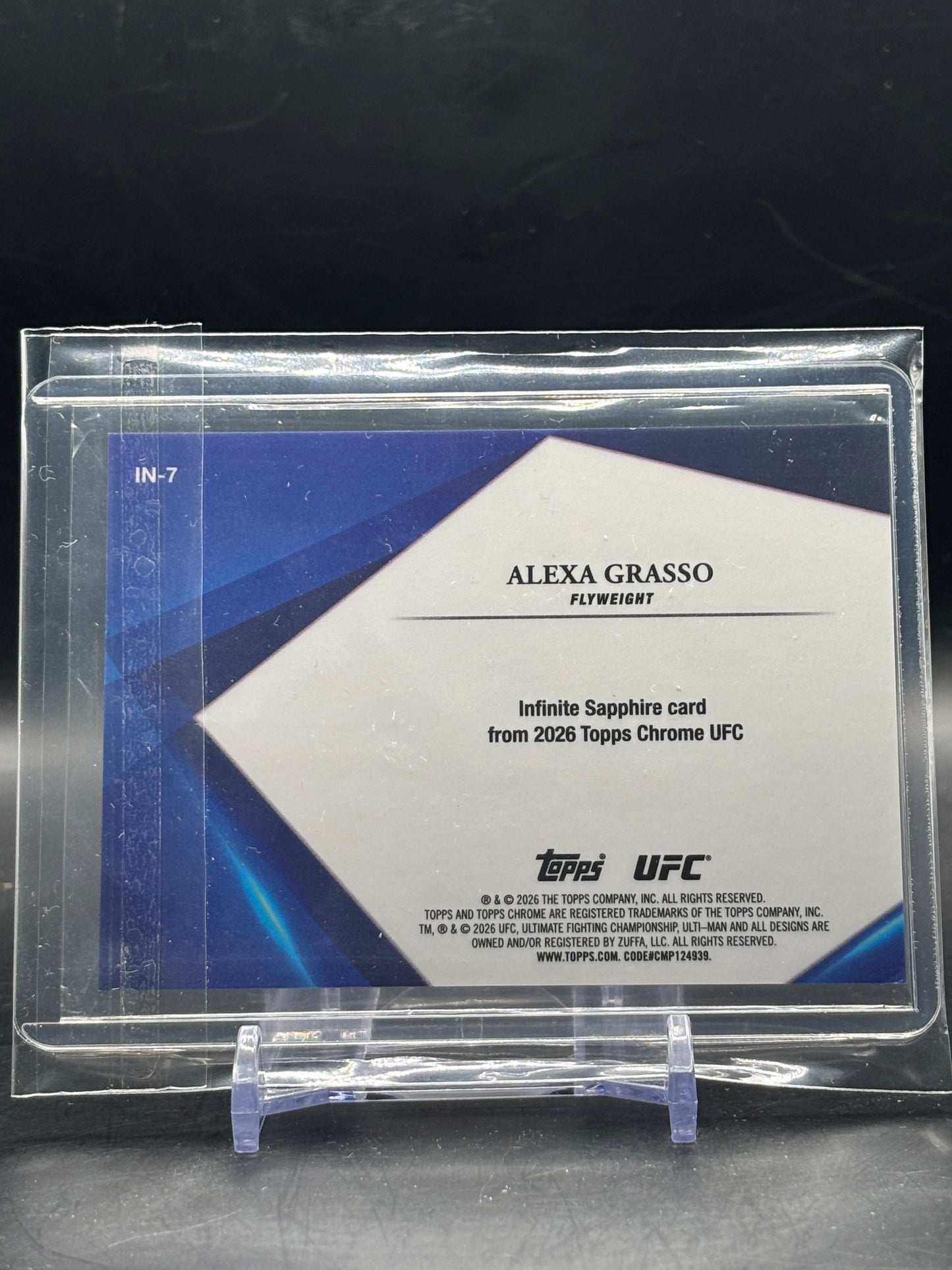 2026 Topps Chrome Sapphire UFC Alexa Grasso Infinite