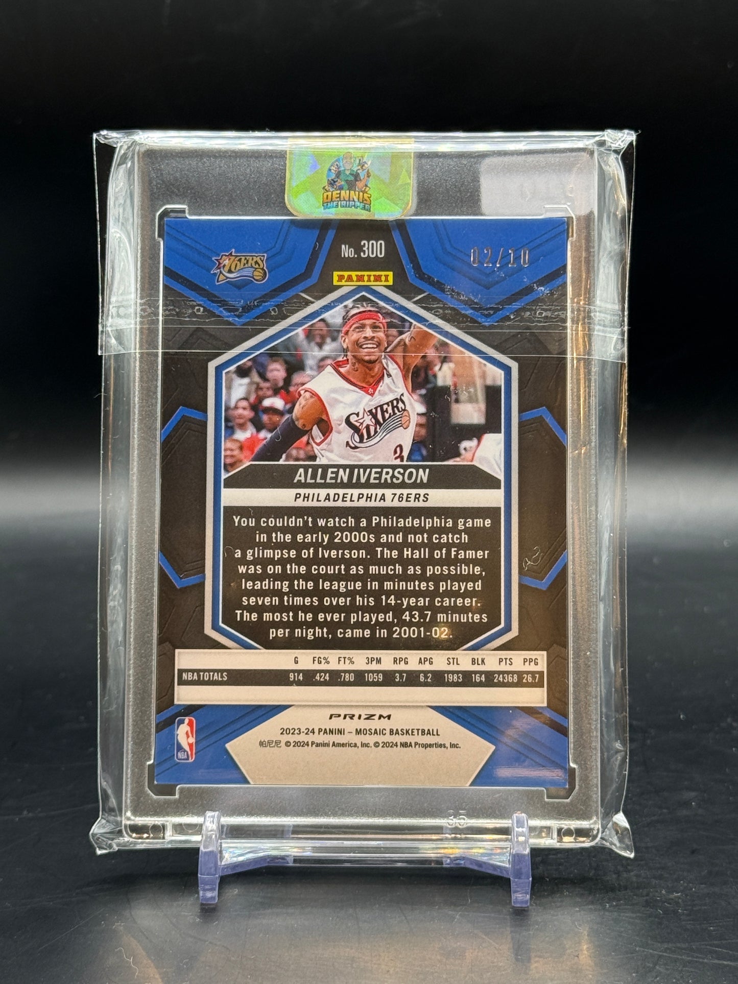 2023/24 Panini Mosaic Allen Iverson 2/10