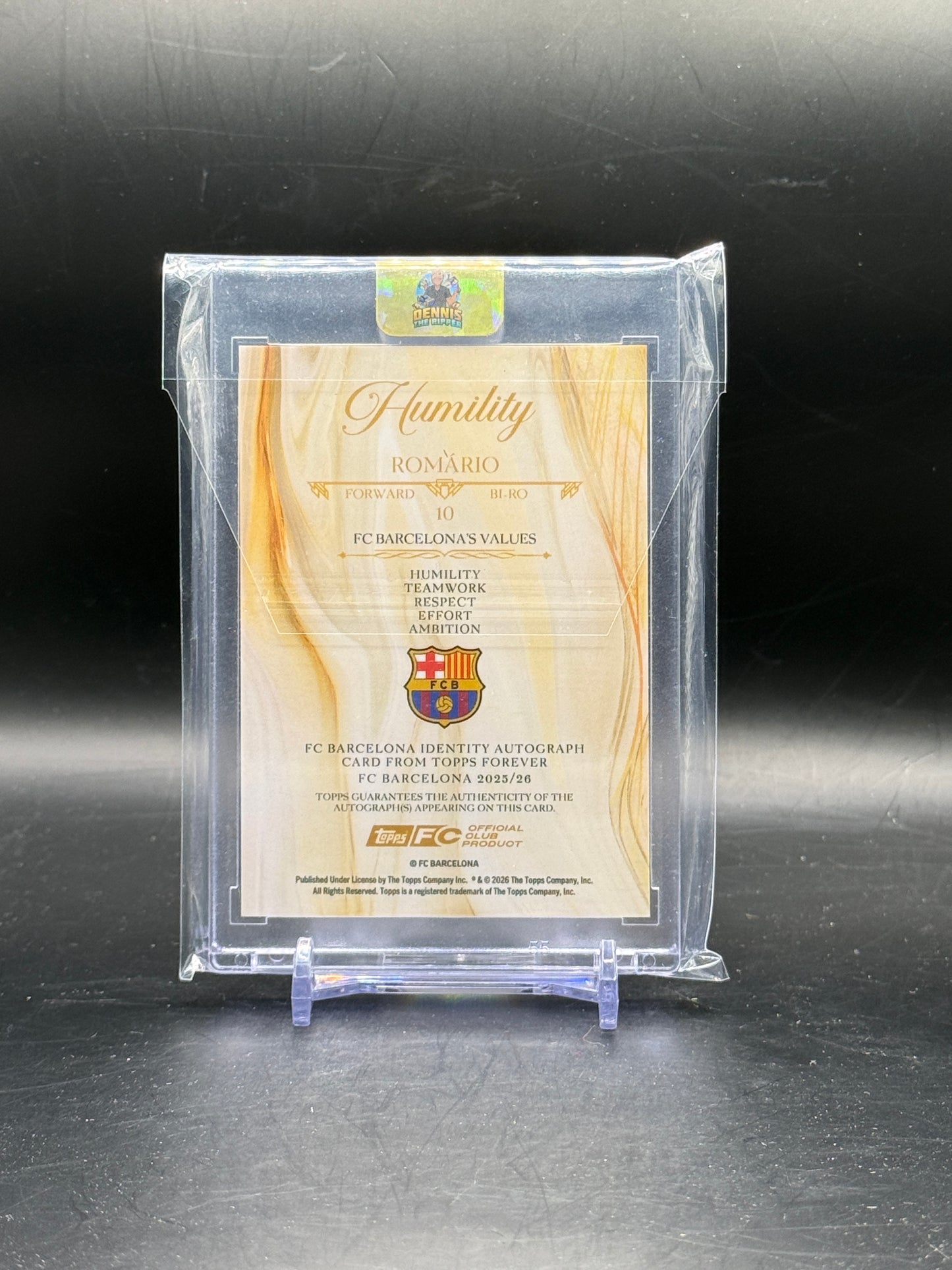 2025-26 Topps Barcelona Forever Romario Identity Humility Auto 23/25