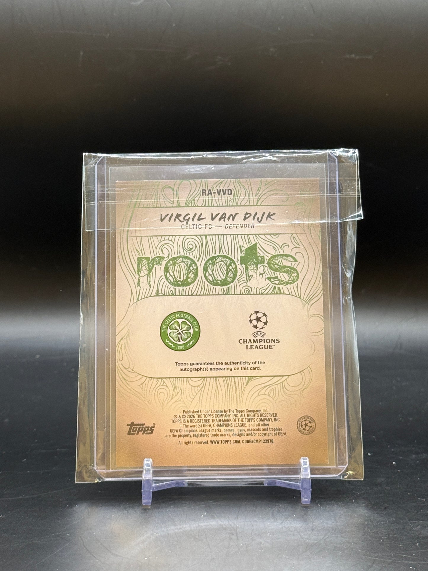 2026 Topps UCC Flagship Virgil Van Dijk Roots Autograph