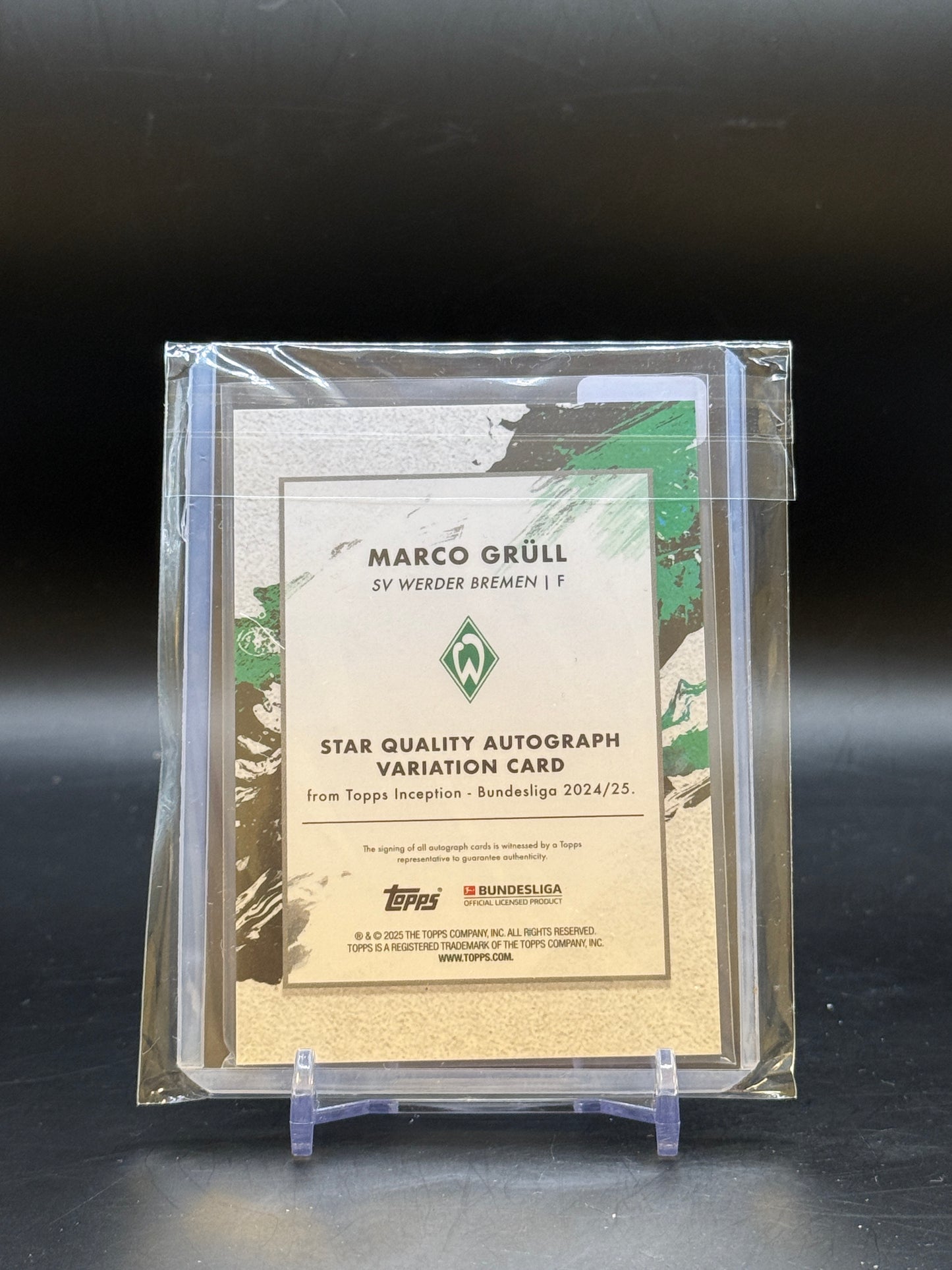 2025 Topps Inception Bundesliga Marco Grüll Autograph 05/10
