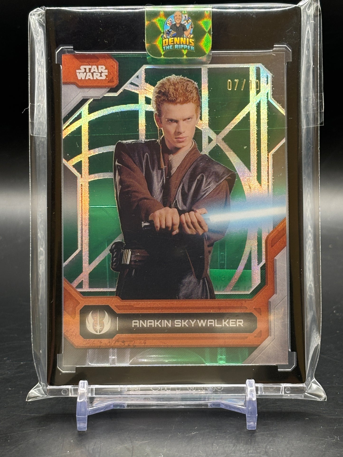 2025 Topps Star Wars High Tek Anakin Skywalker Green 07/10