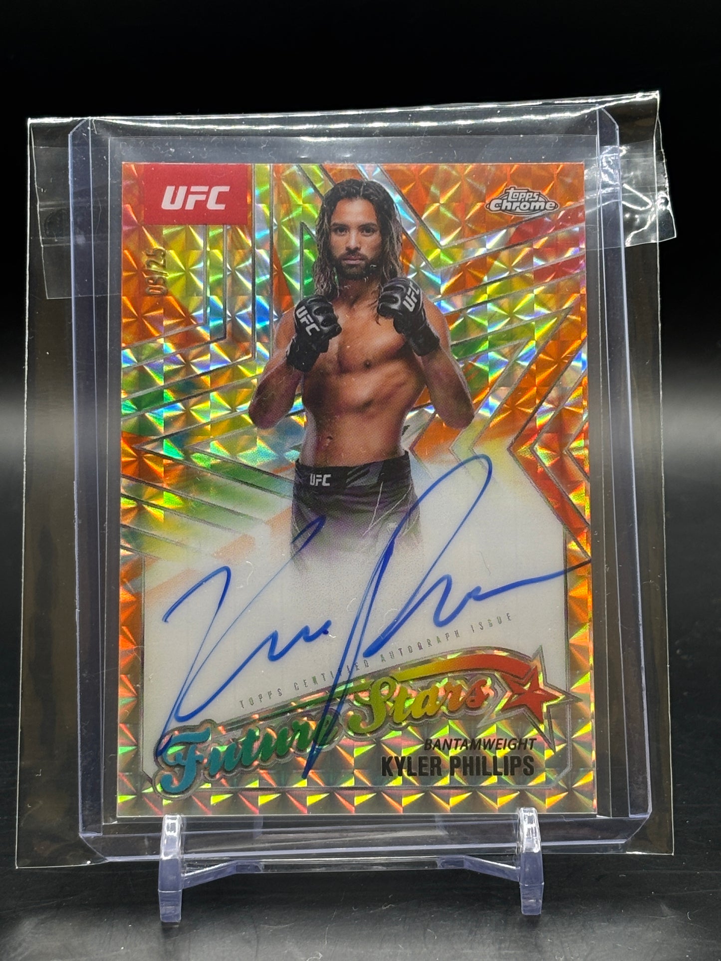 2025 Topps Chrome Kyler Phillips Orange Auto 9/25 Future Stars