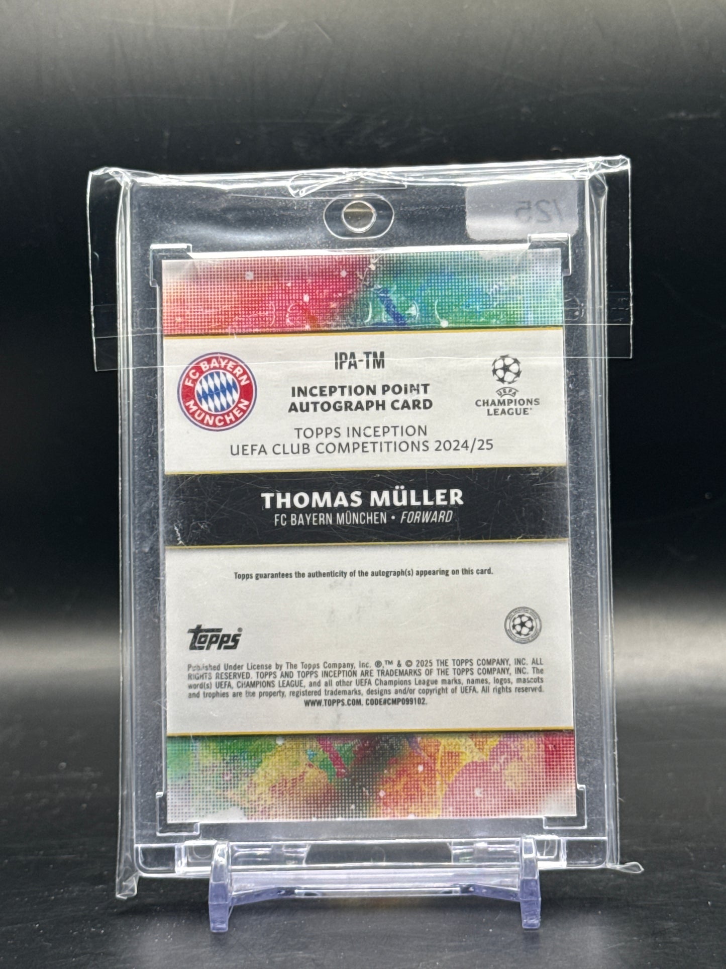 2024-25 Topps Inception UCC Thomas Müller FC Bayern München Inception Point Auto 10/25