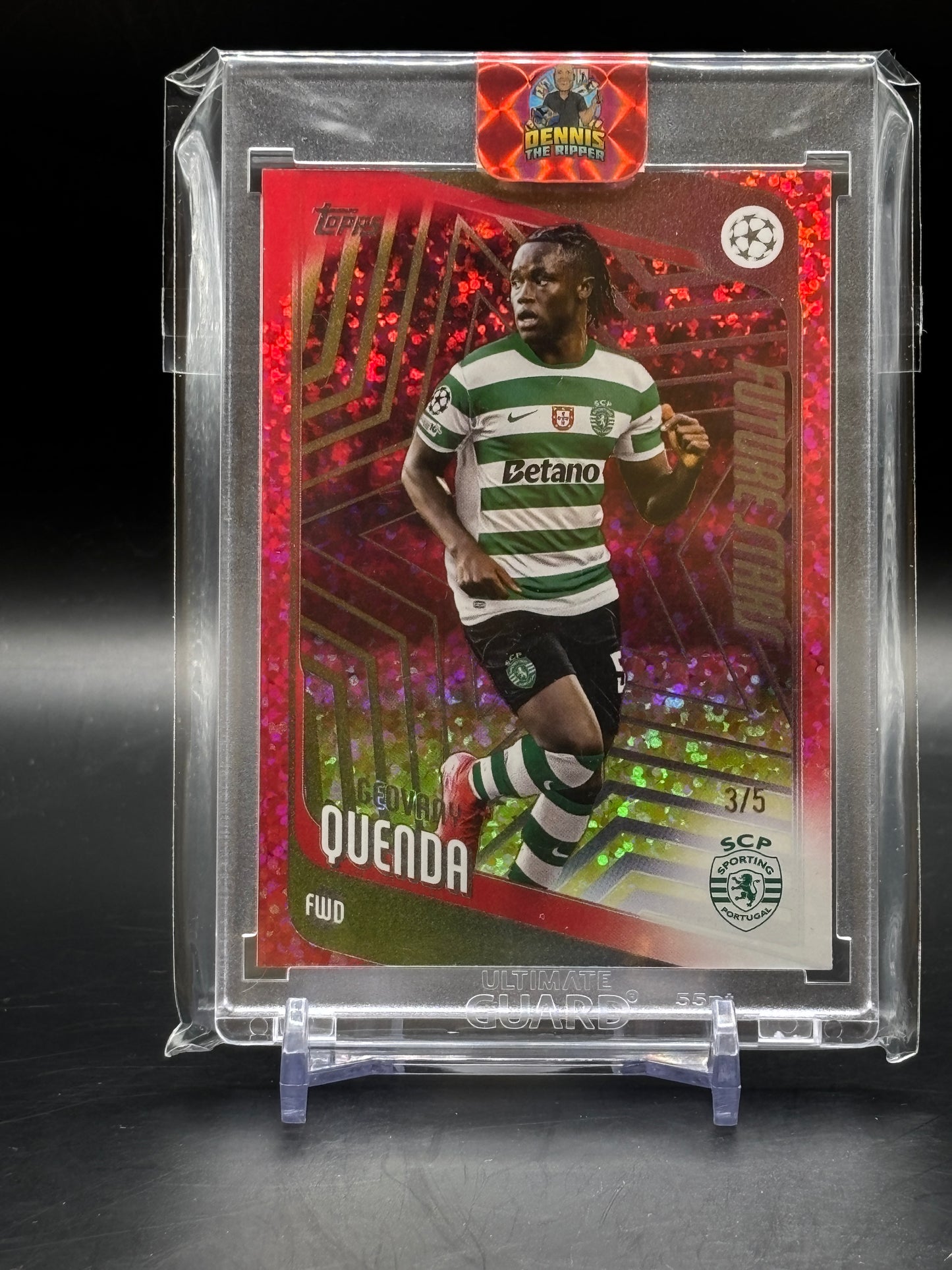 2025/26 Topps UEFA Club Flagship Geovany Quenda Red 3/5