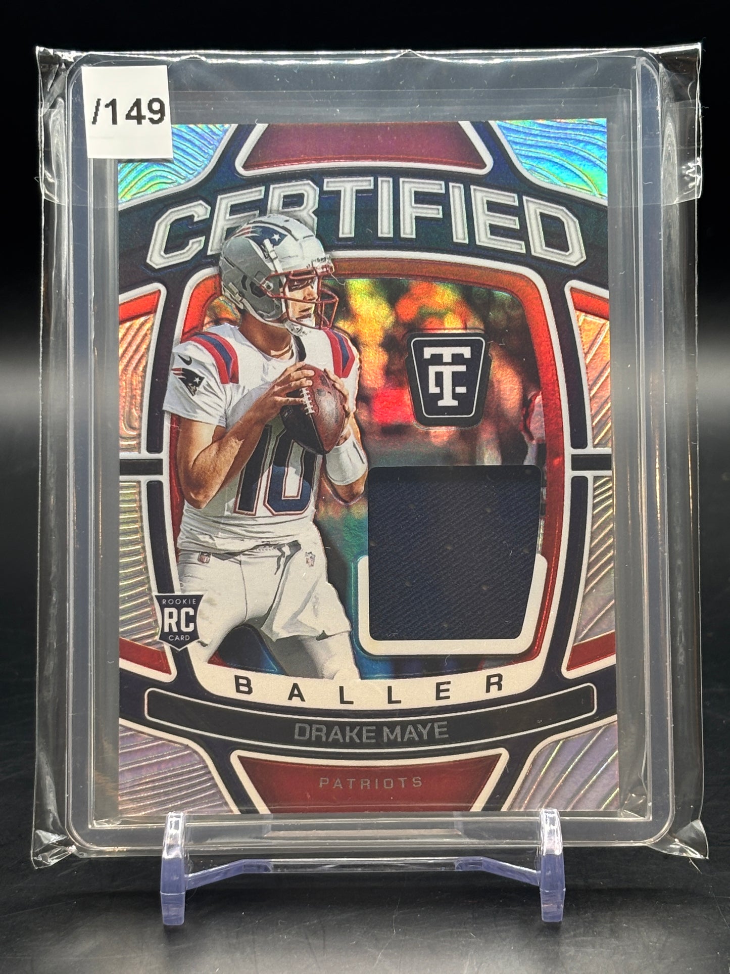 2024 Panini Totally Certified Drake Maye Baller Relic 073/149 RC