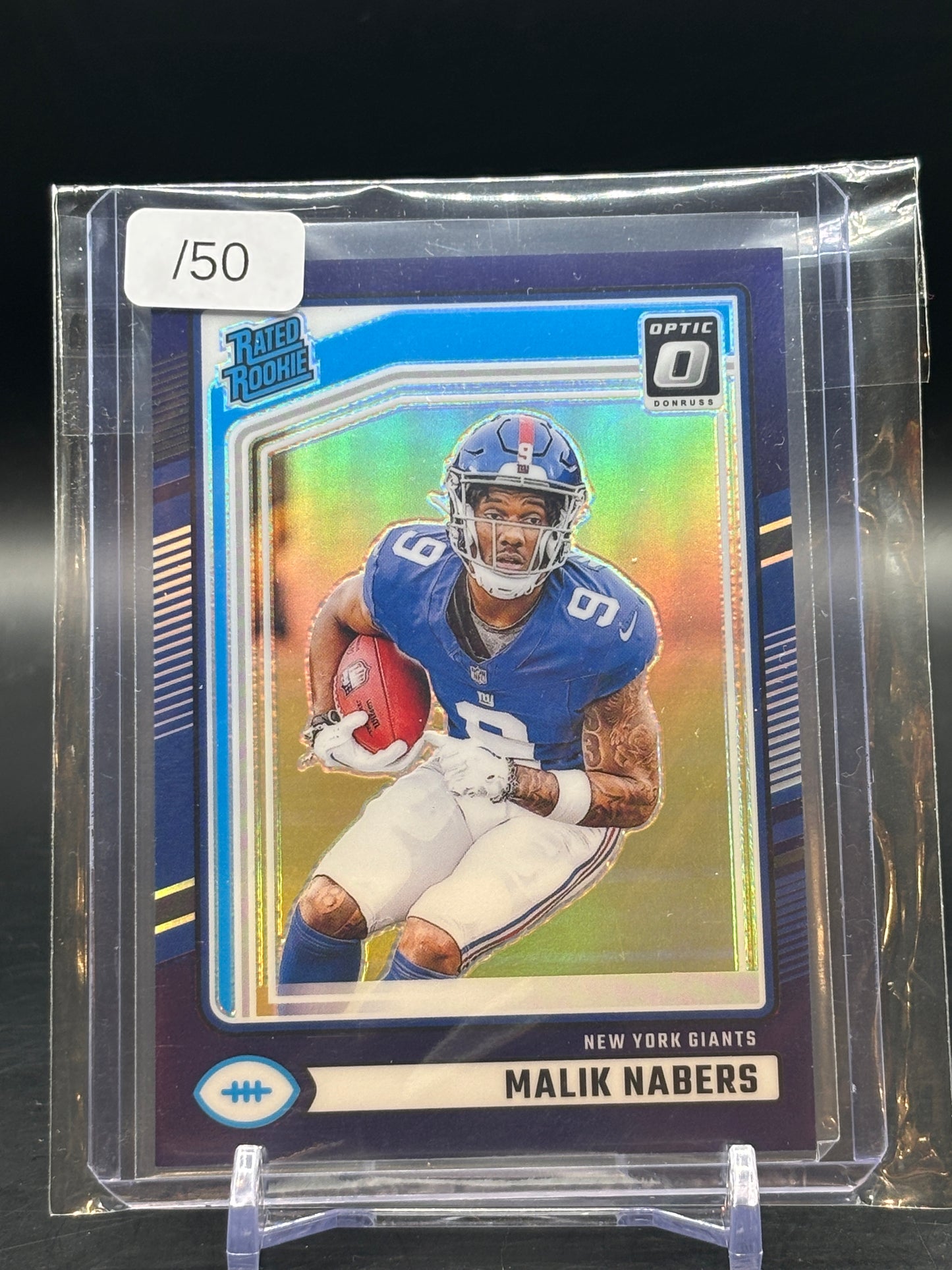 2024 Panini Donruss Optic Malik Nabers Preview Purple 02/50 RC