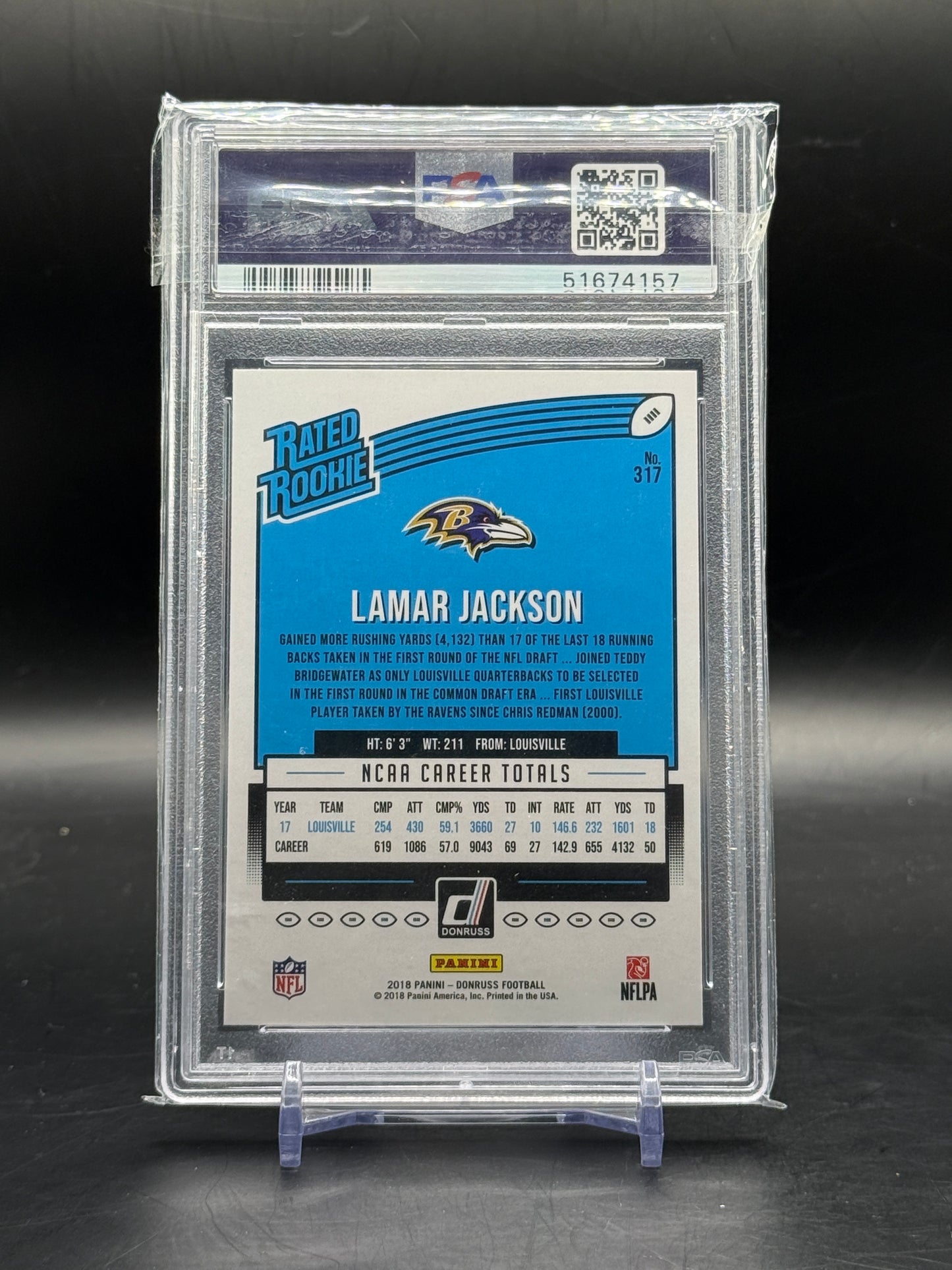 2018 Panini Donruss Lamar Jackson PSA 10 51674157