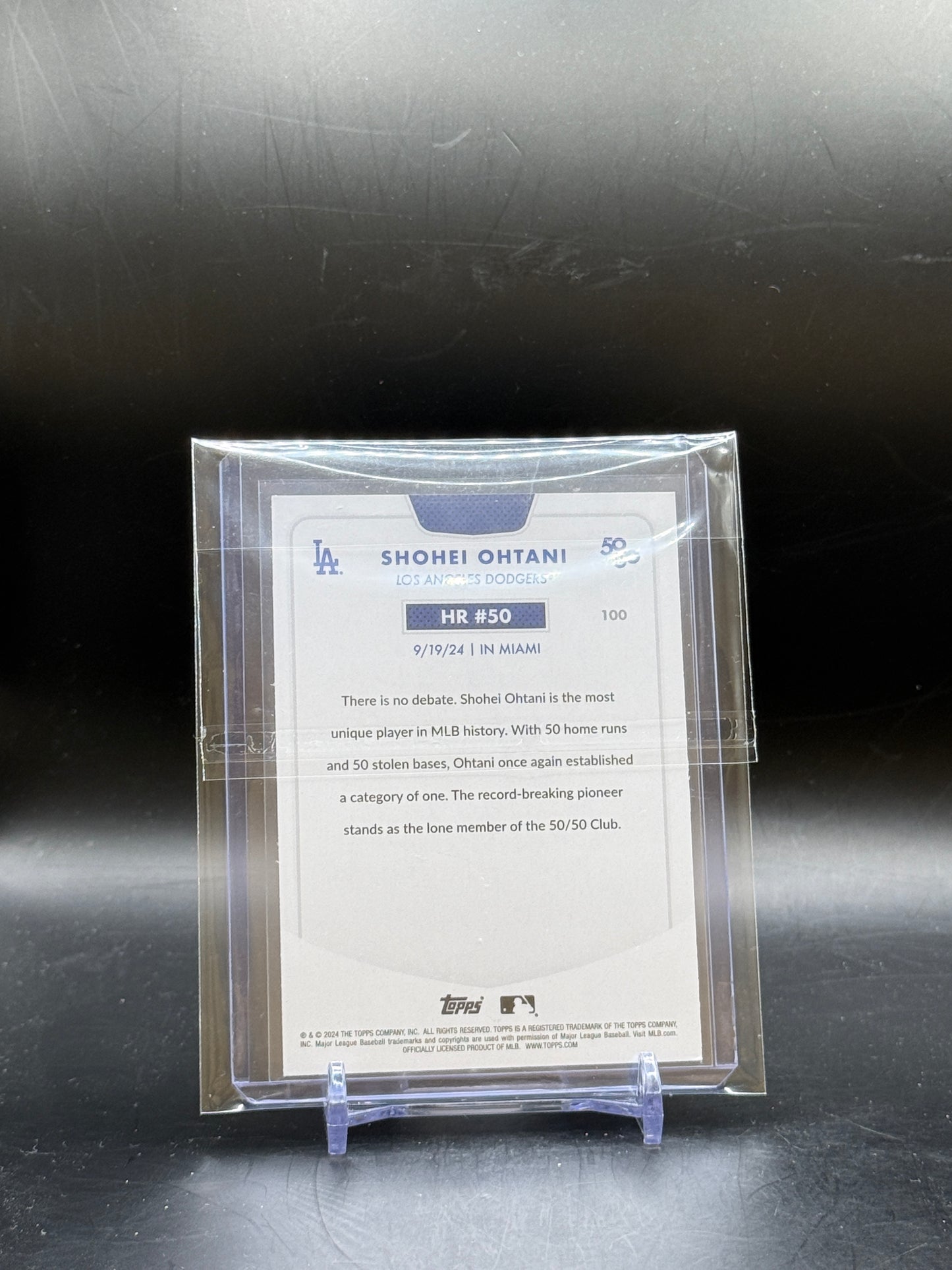 2024 Topps 50/50 Shohei Ohtani Los Angeles Dodgers HR #50