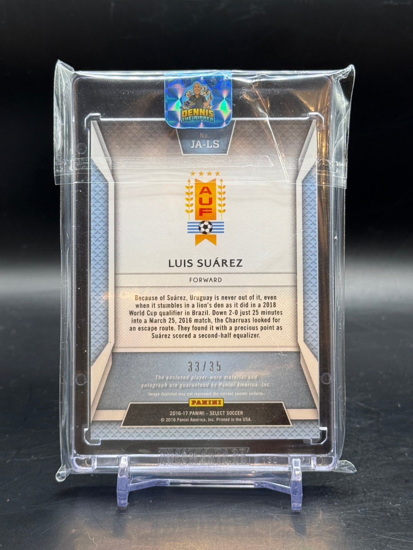 2016/17 Panini Select Luis Suarez Patch + Auto 33/35