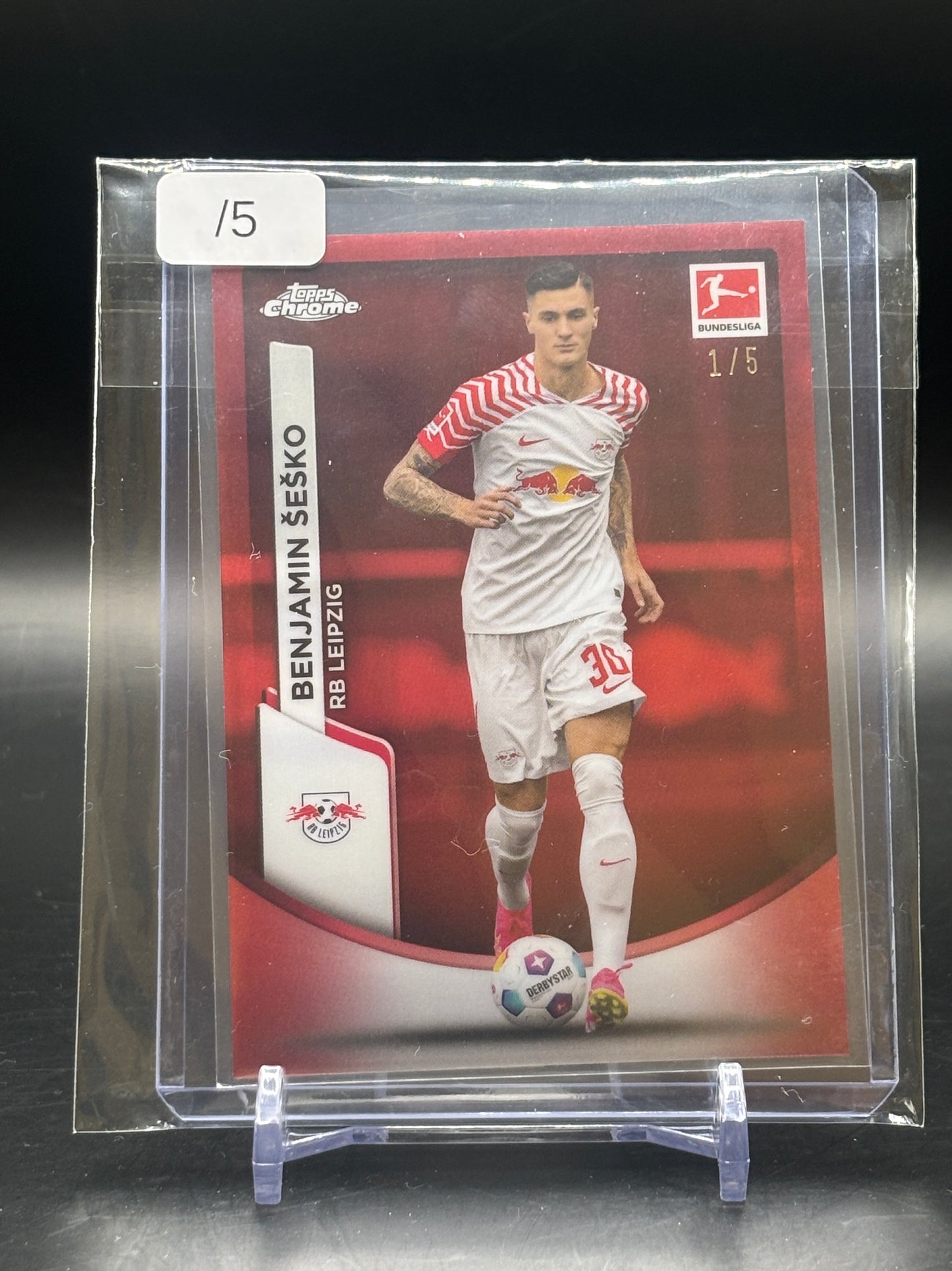 2023 Topps Chrome Benjamin Sesko Red 1/5