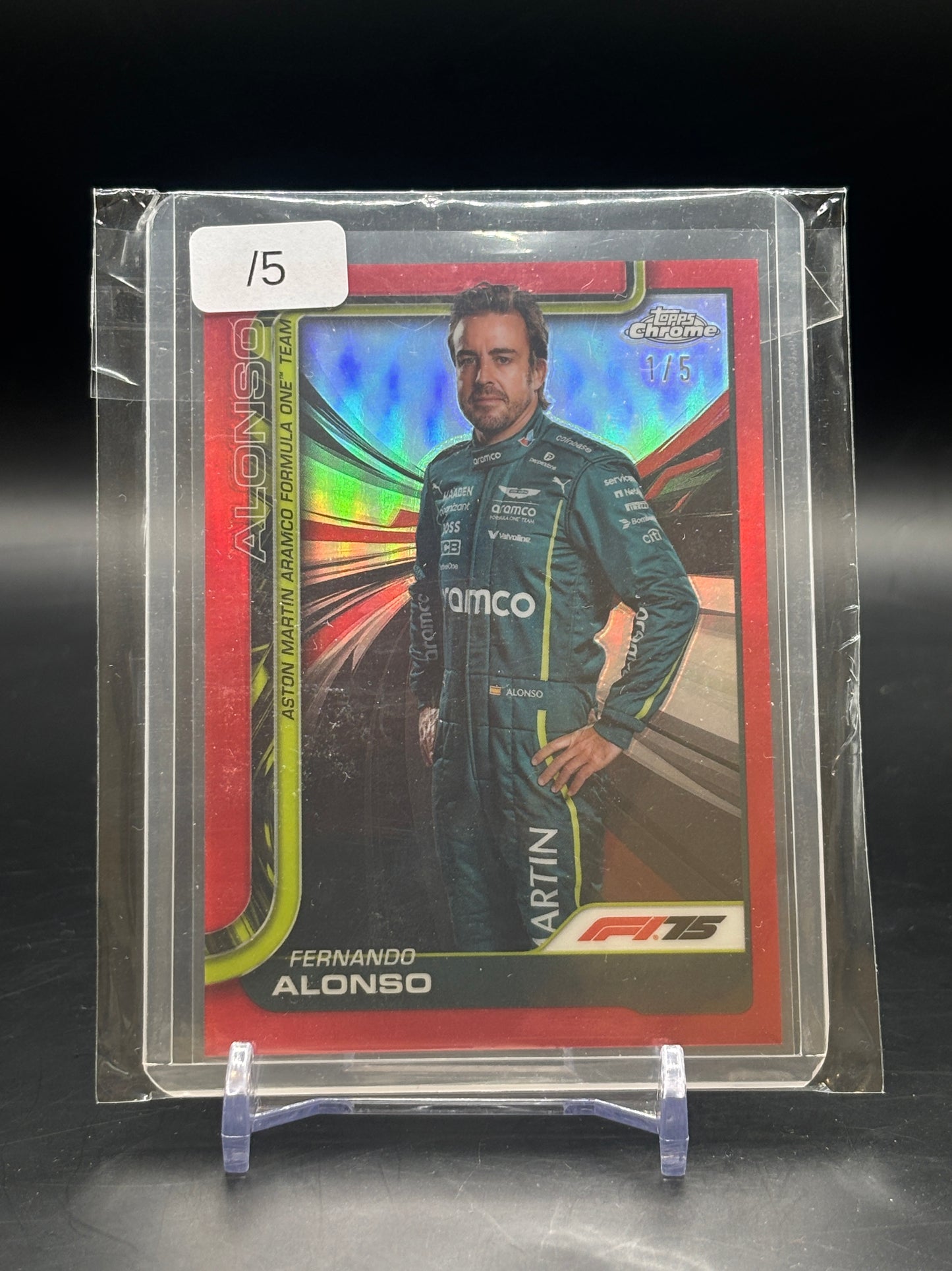 2025 Topps Chrome Fernando Alonso Red 1/5